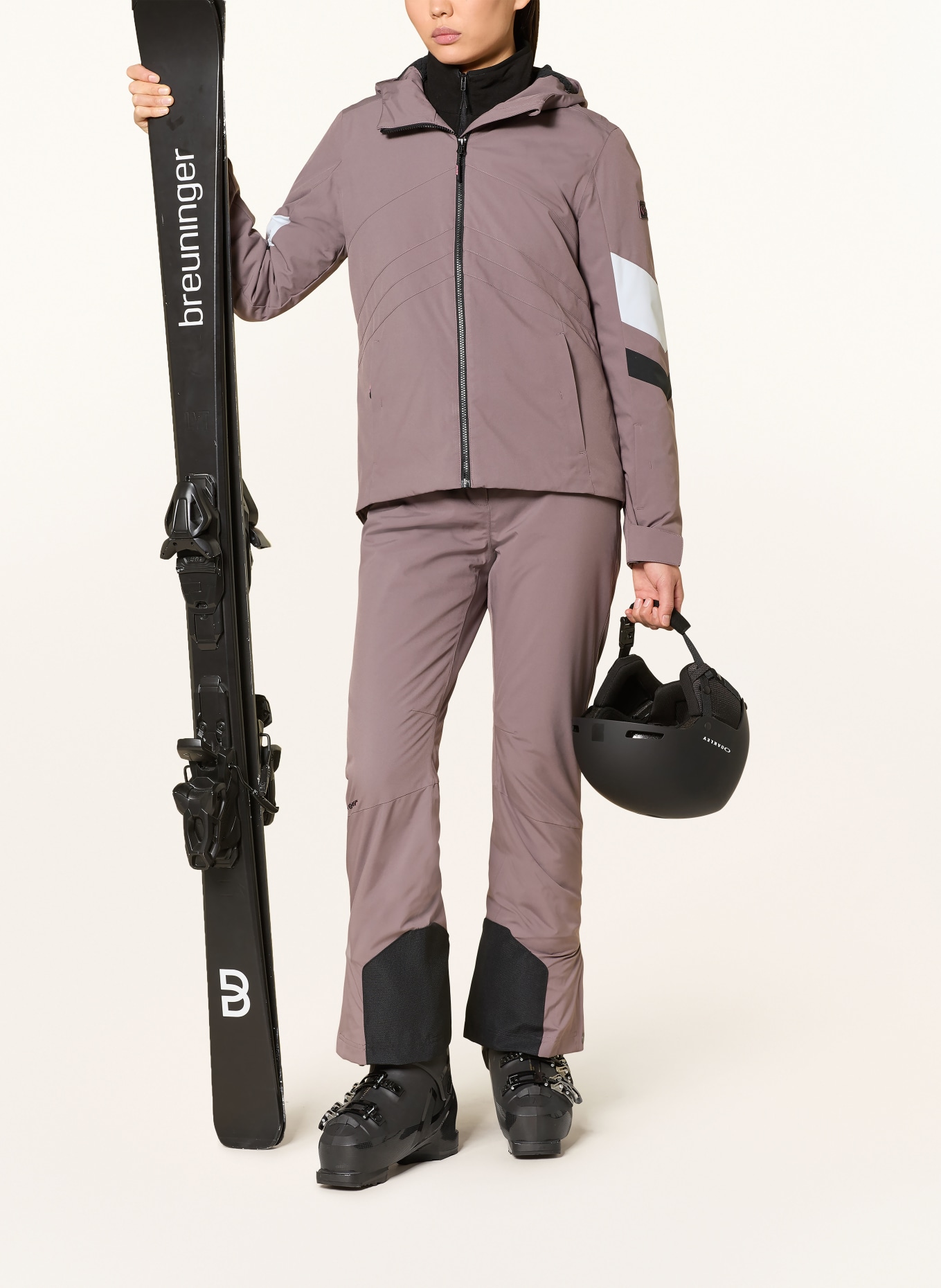 Ziener Skijacke TARAINA: TAUPE / ECRU / SCHWARZ