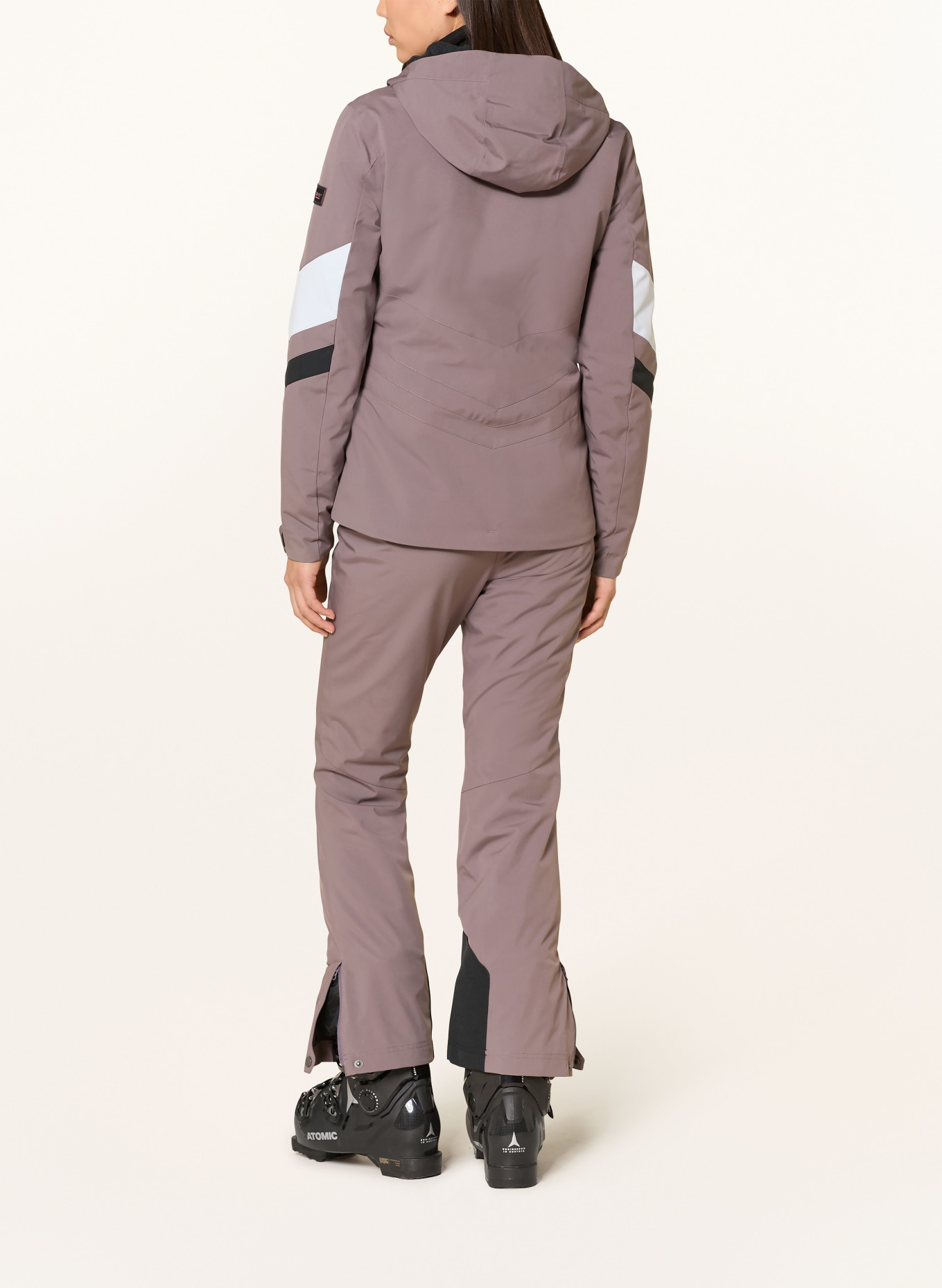 Ziener Skijacke TARAINA: TAUPE / ECRU / SCHWARZ