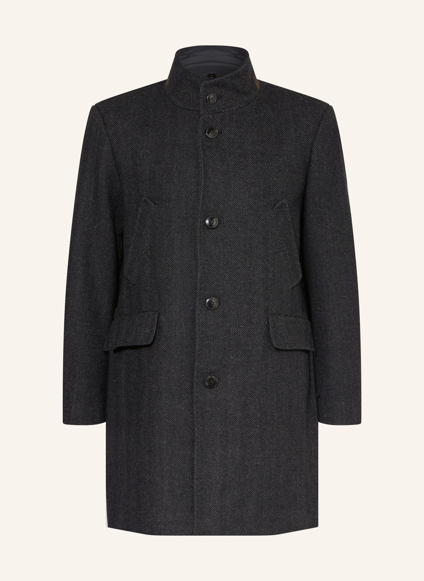 pierre cardin Coat in a mix of materials: 9929 Obsidian pattern