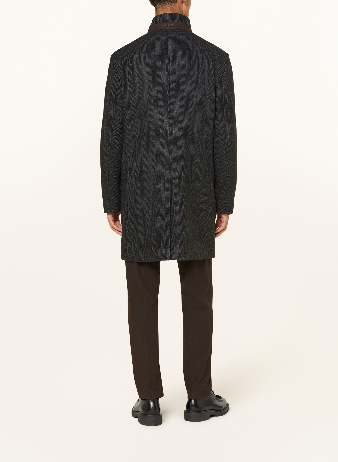 pierre cardin Coat in a mix of materials: 9929 Obsidian pattern