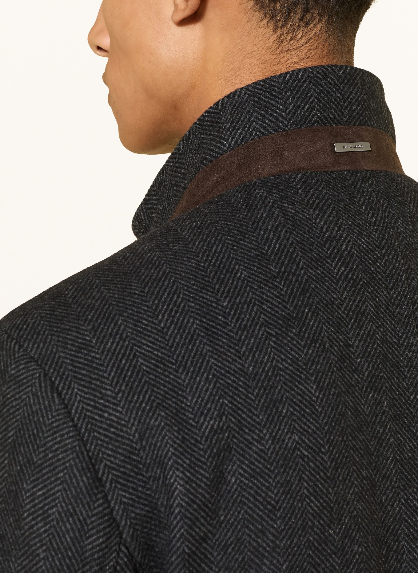 pierre cardin Coat in a mix of materials: 9929 Obsidian pattern