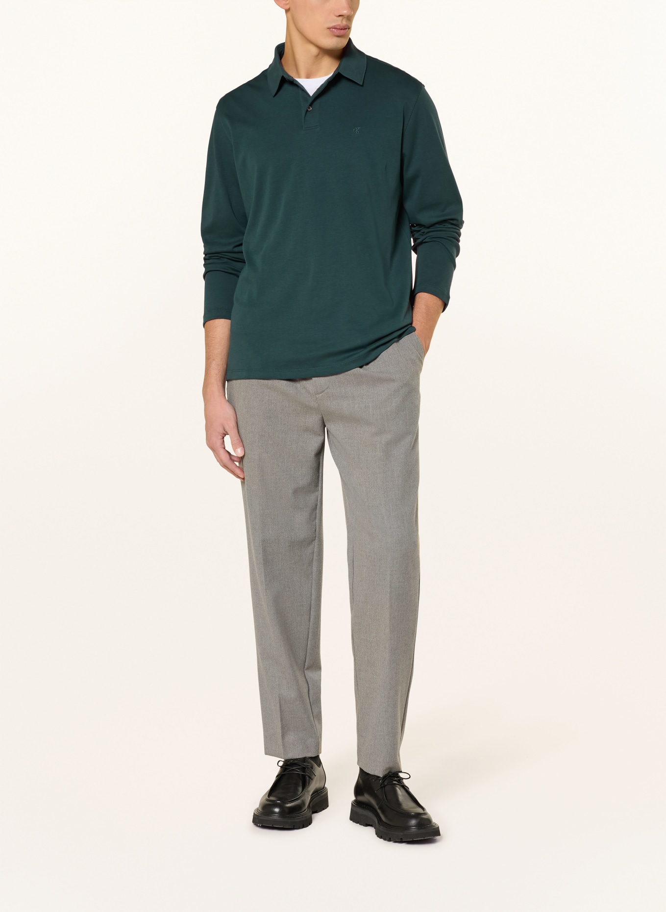 Calvin Klein Polo en jersey: BLEU PÉTROLE