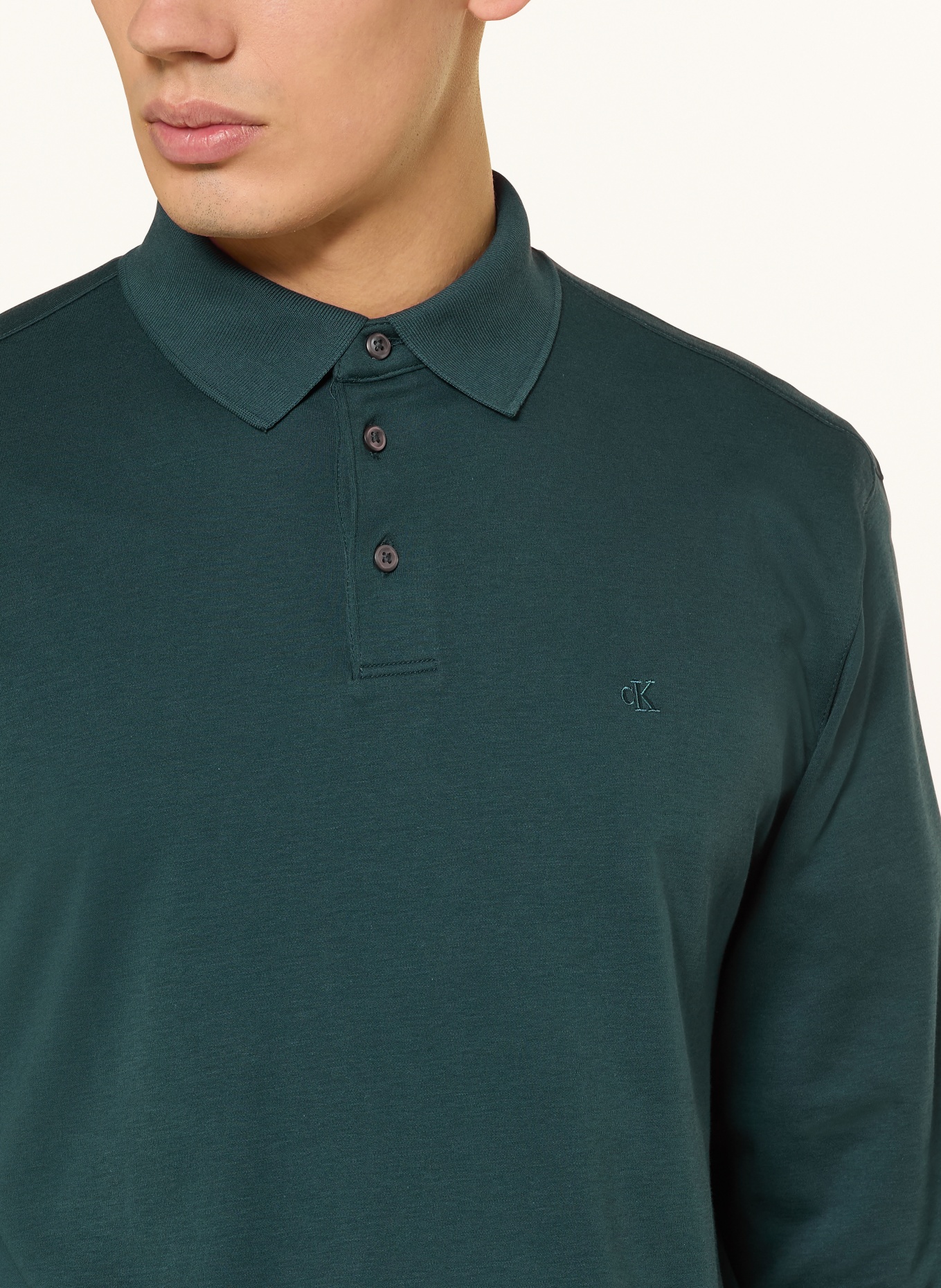 Calvin Klein Polo en jersey: BLEU PÉTROLE