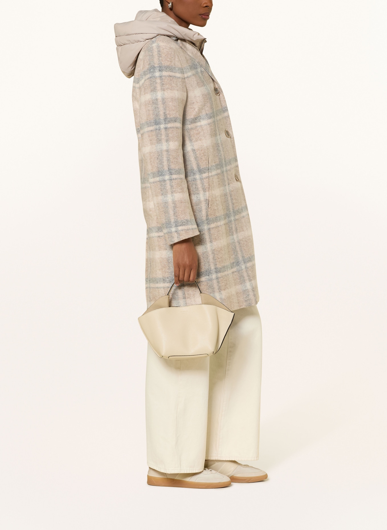 CINQUE Płaszcz CIMIRACLE: BEŻOWY / KREMOWY / SZARY