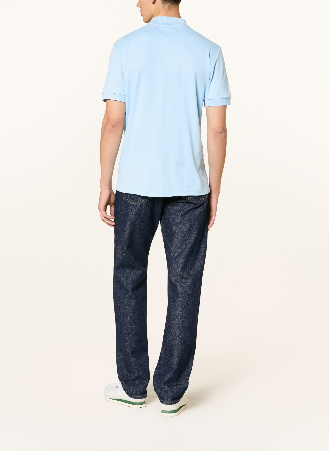 LACOSTE Jersey polo shirt: LIGHT BLUE