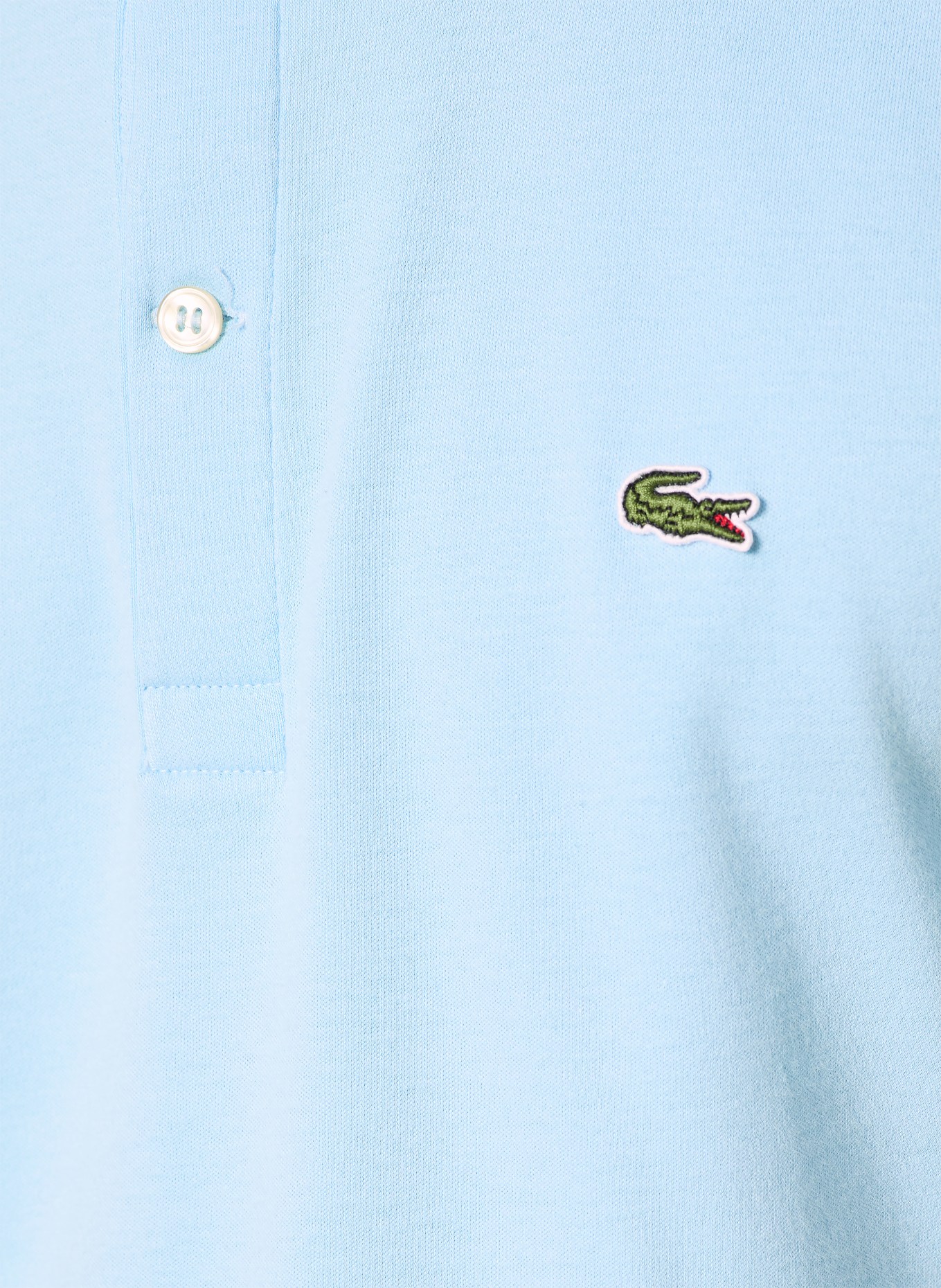 LACOSTE Jersey polo shirt: LIGHT BLUE