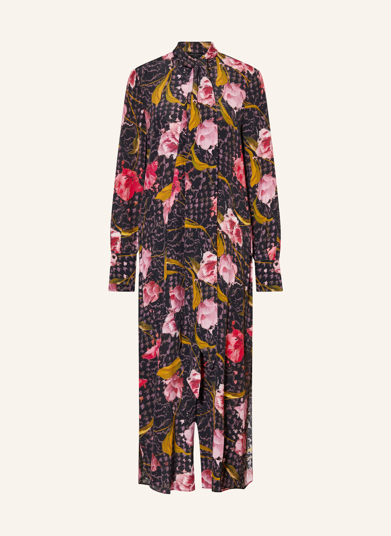 TED BAKER Schluppenkleid ELANN: SCHWARZ / ROSA / ROT