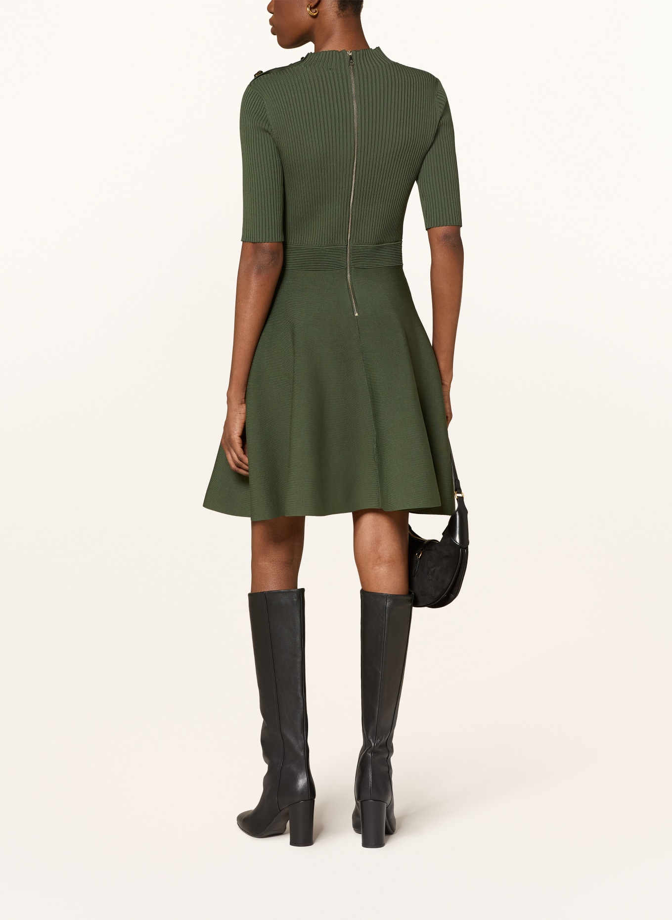 TED BAKER Pletené šaty LILANO: TMAVĚ ZELENÁ