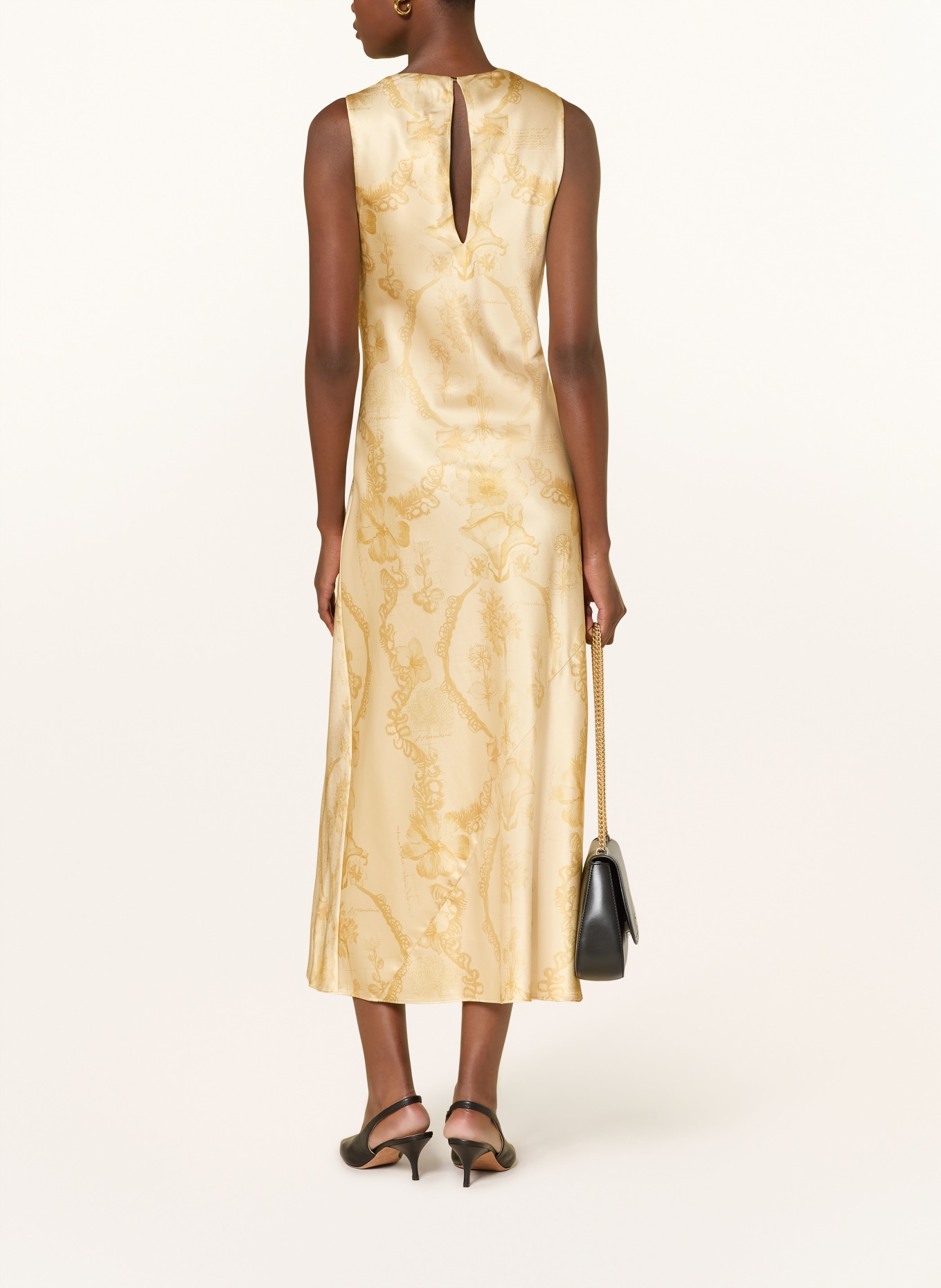 TED BAKER Satin dress MELODA: GOLD