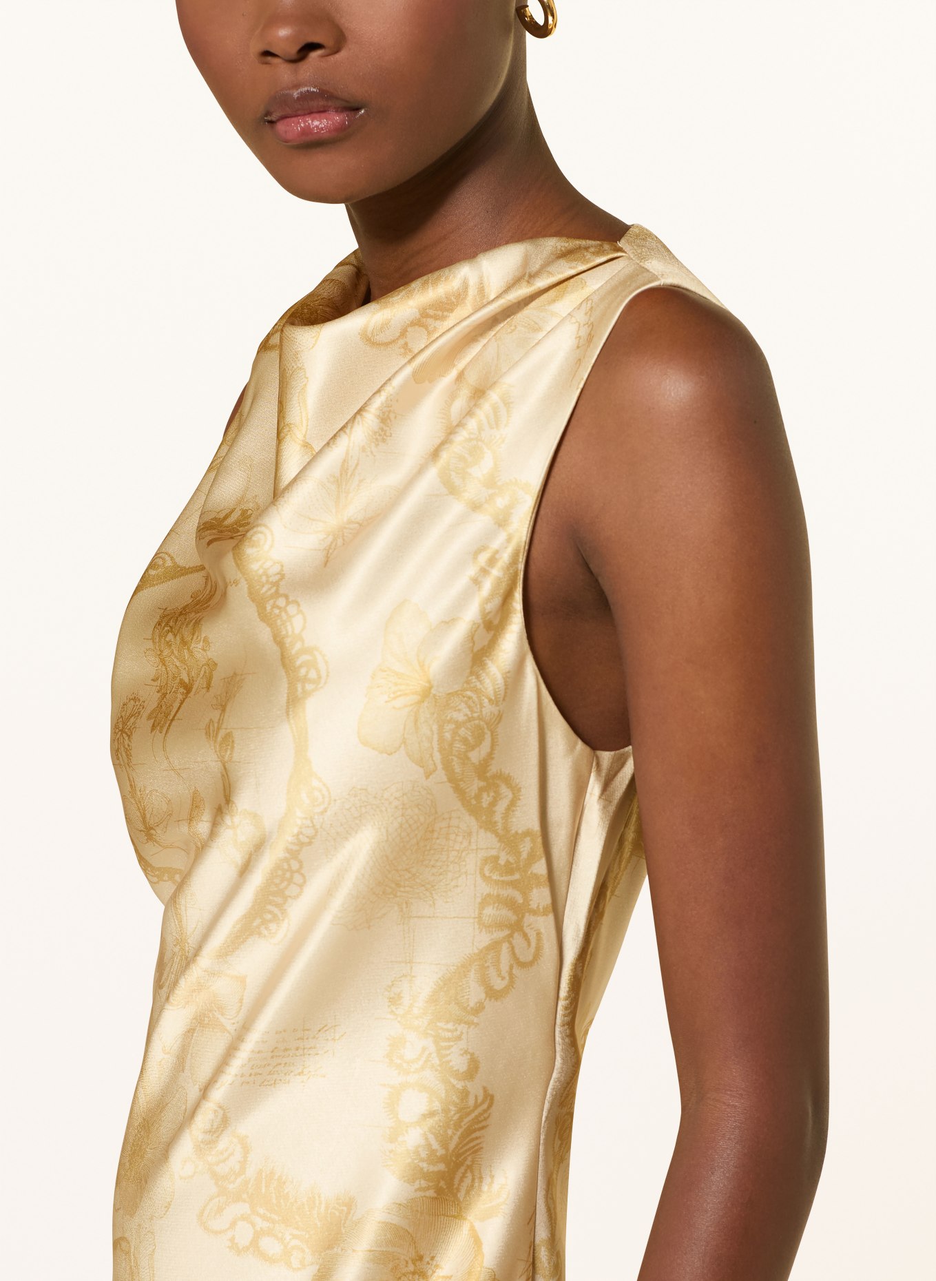 TED BAKER Satin dress MELODA: GOLD