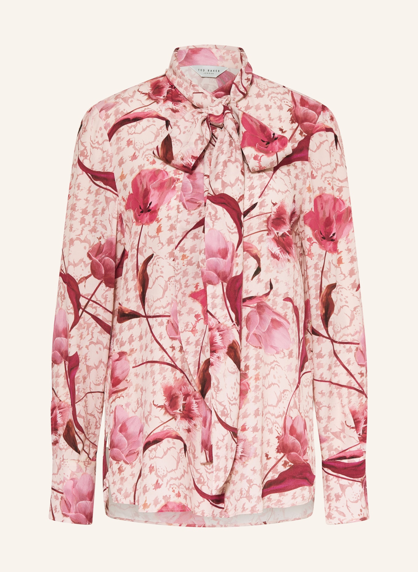 TED BAKER CORENA bow blouse: ROSE / PINK / DARK RED