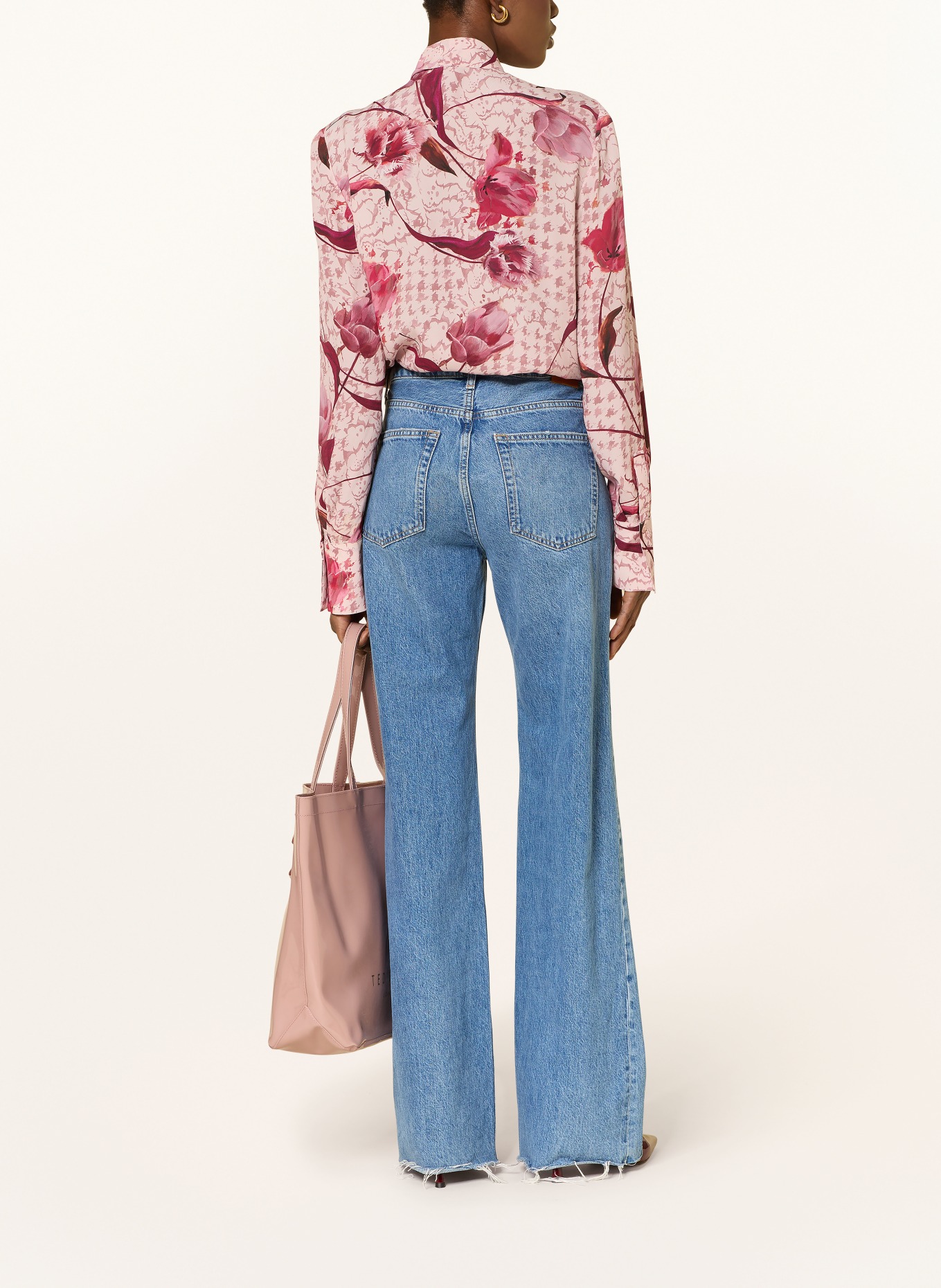 TED BAKER CORENA bow blouse: ROSE / PINK / DARK RED