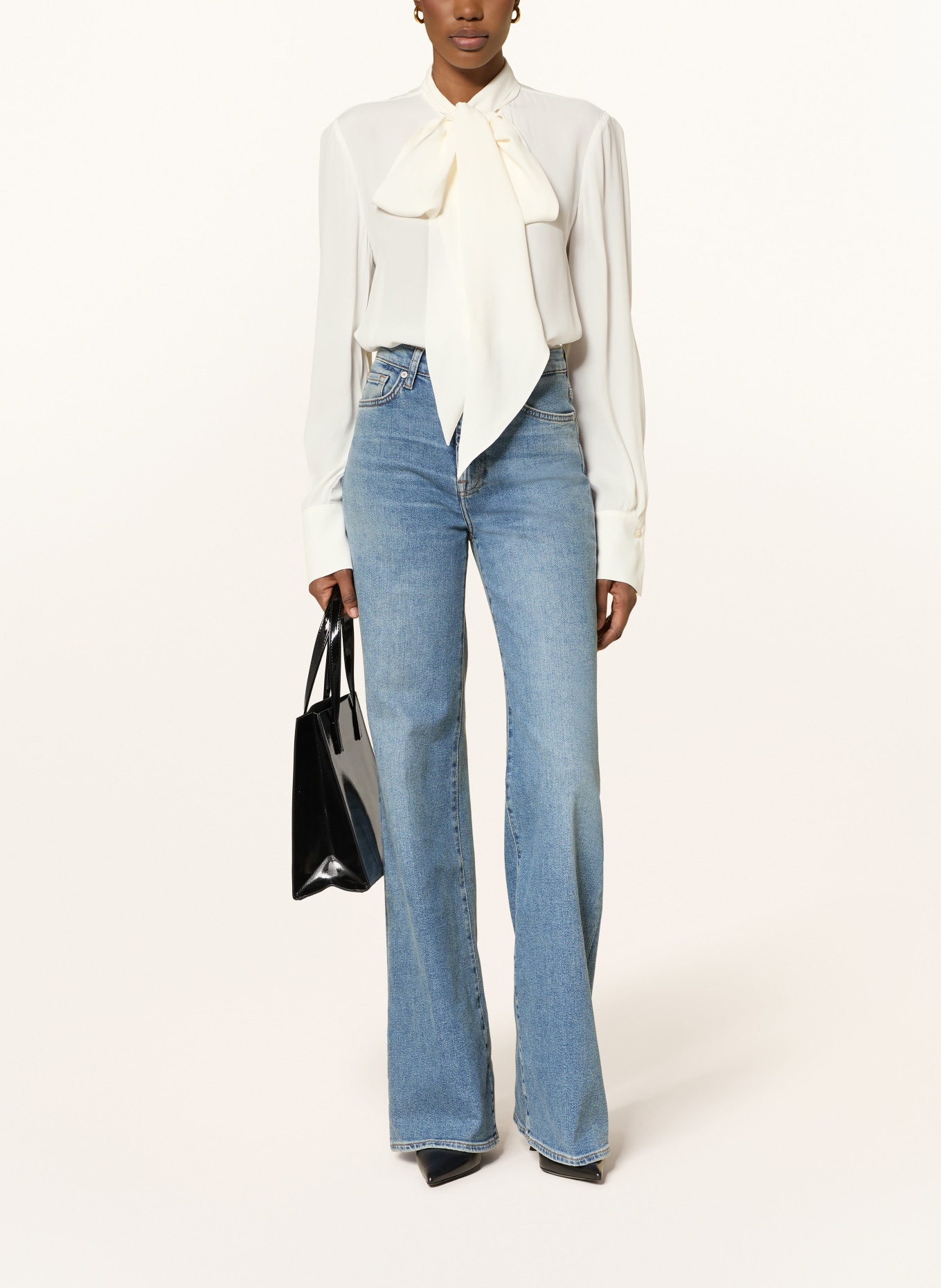 TED BAKER RESSIA blouse with bow: WHITE