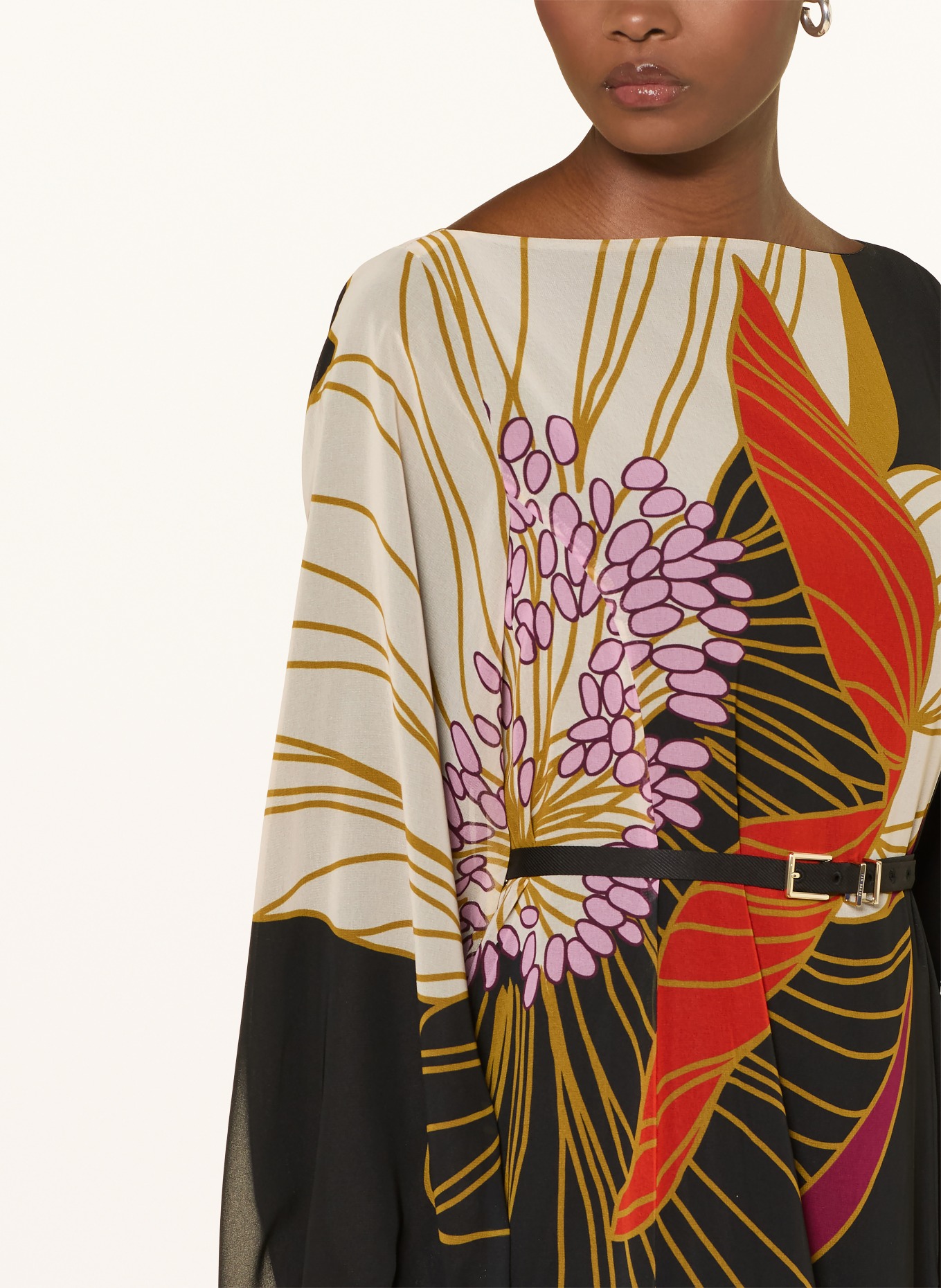 TED BAKER Sukienka CAMMELI: CZARNY / KREMOWY / CZERWONY