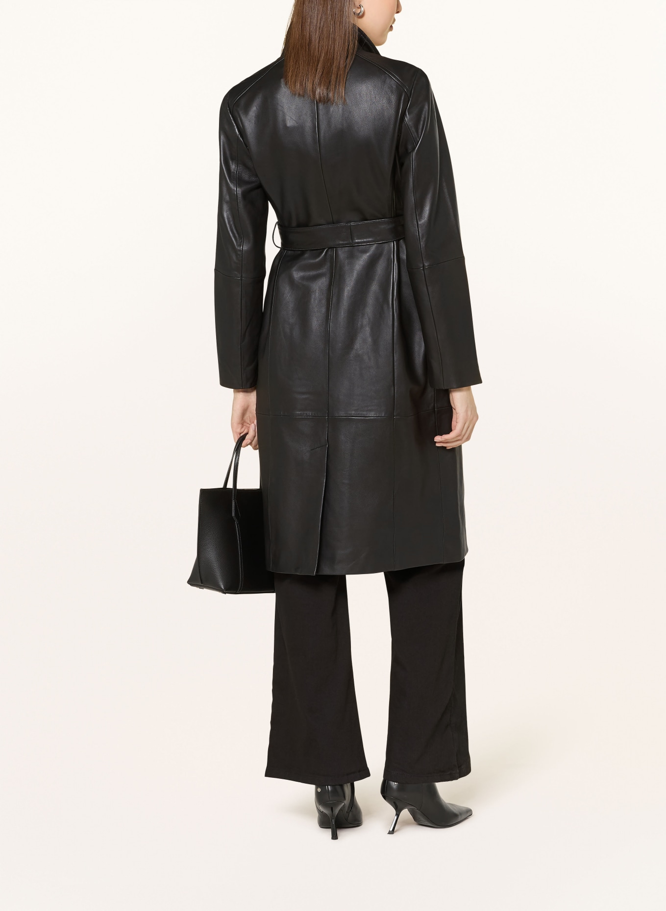 TED BAKER Ledermantel ROSMIA: SCHWARZ