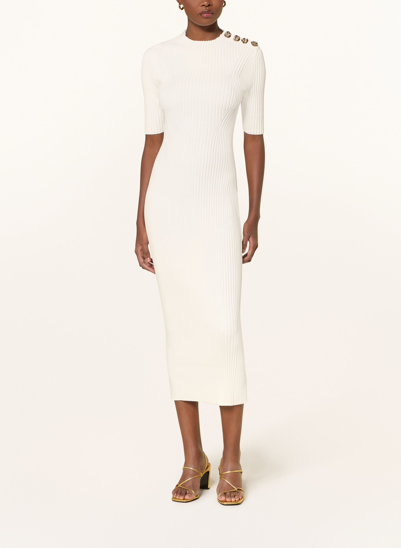 TED BAKER CANDIIC knit dress: ECRU