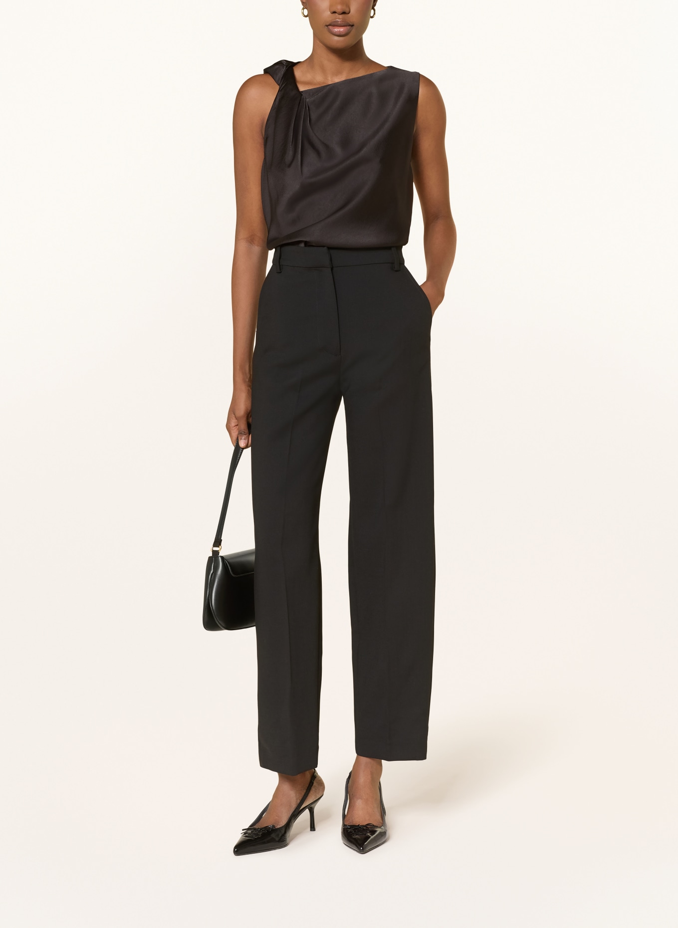 TED BAKER Top MIONA made of satin: BLACK