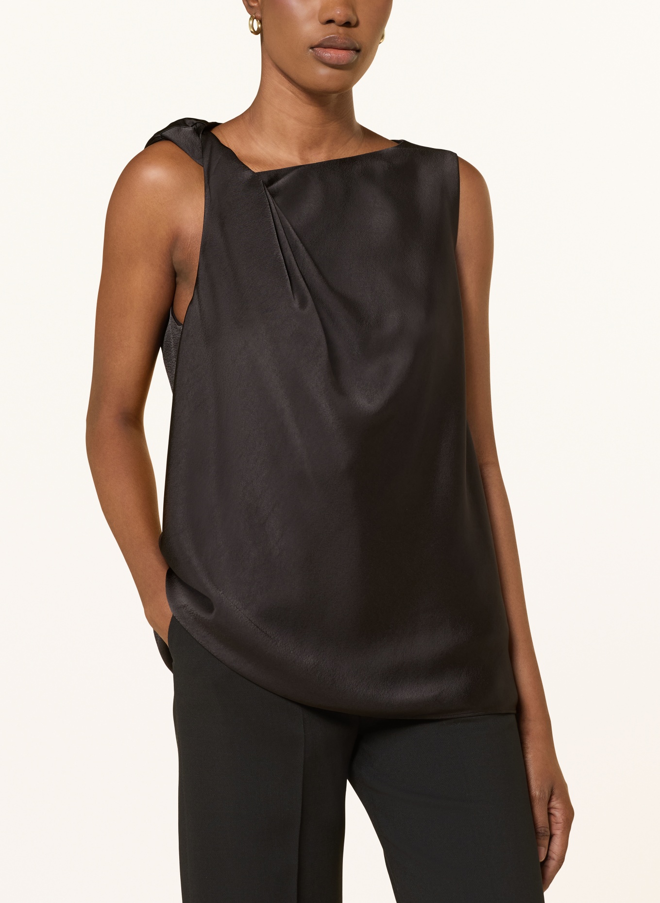 TED BAKER Top MIONA made of satin: BLACK
