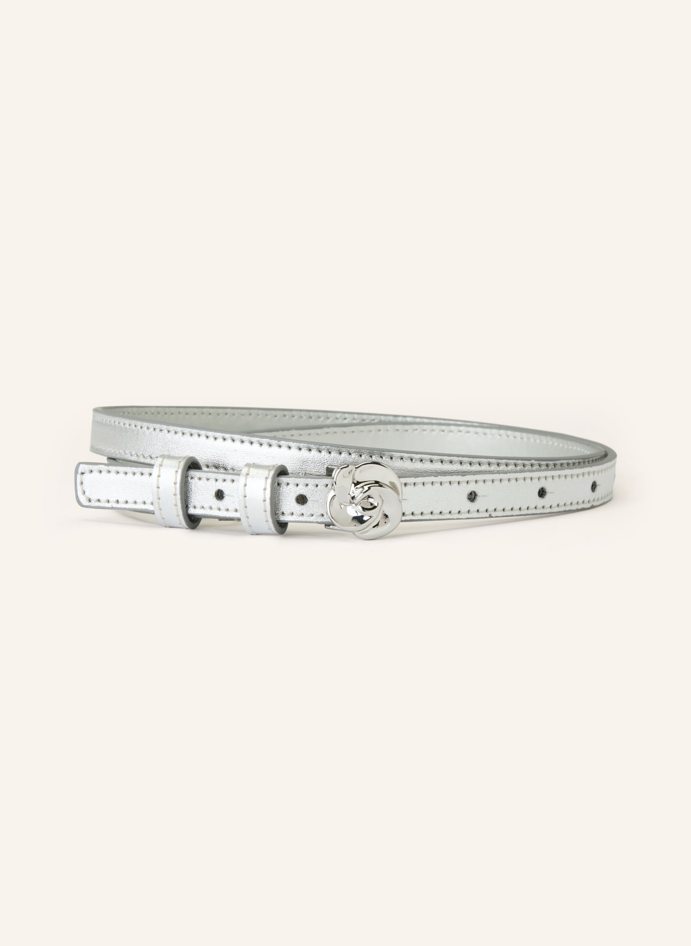 TED BAKER leather belt: SILVER