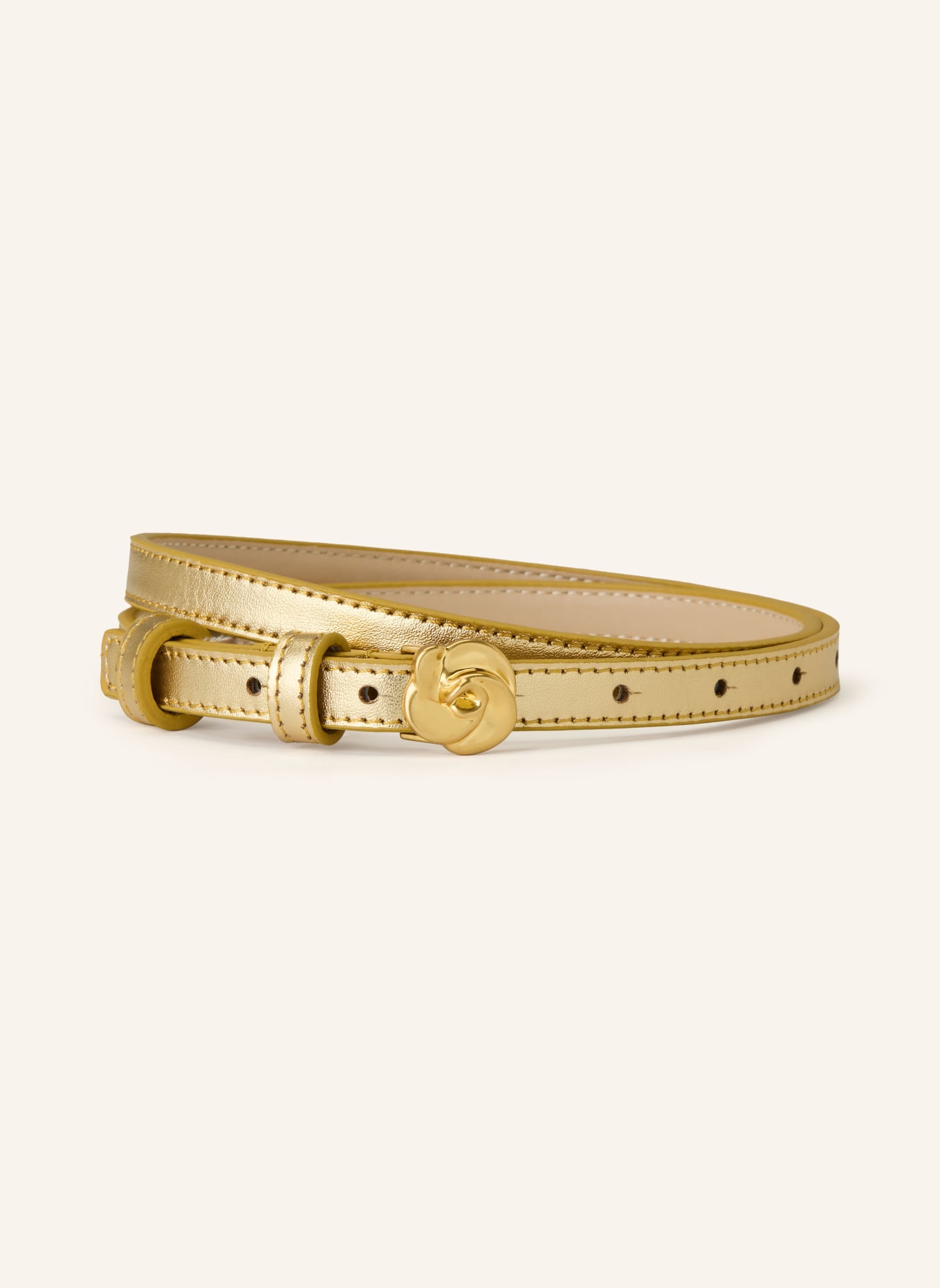 TED BAKER leather belt: GOLD / GOLD