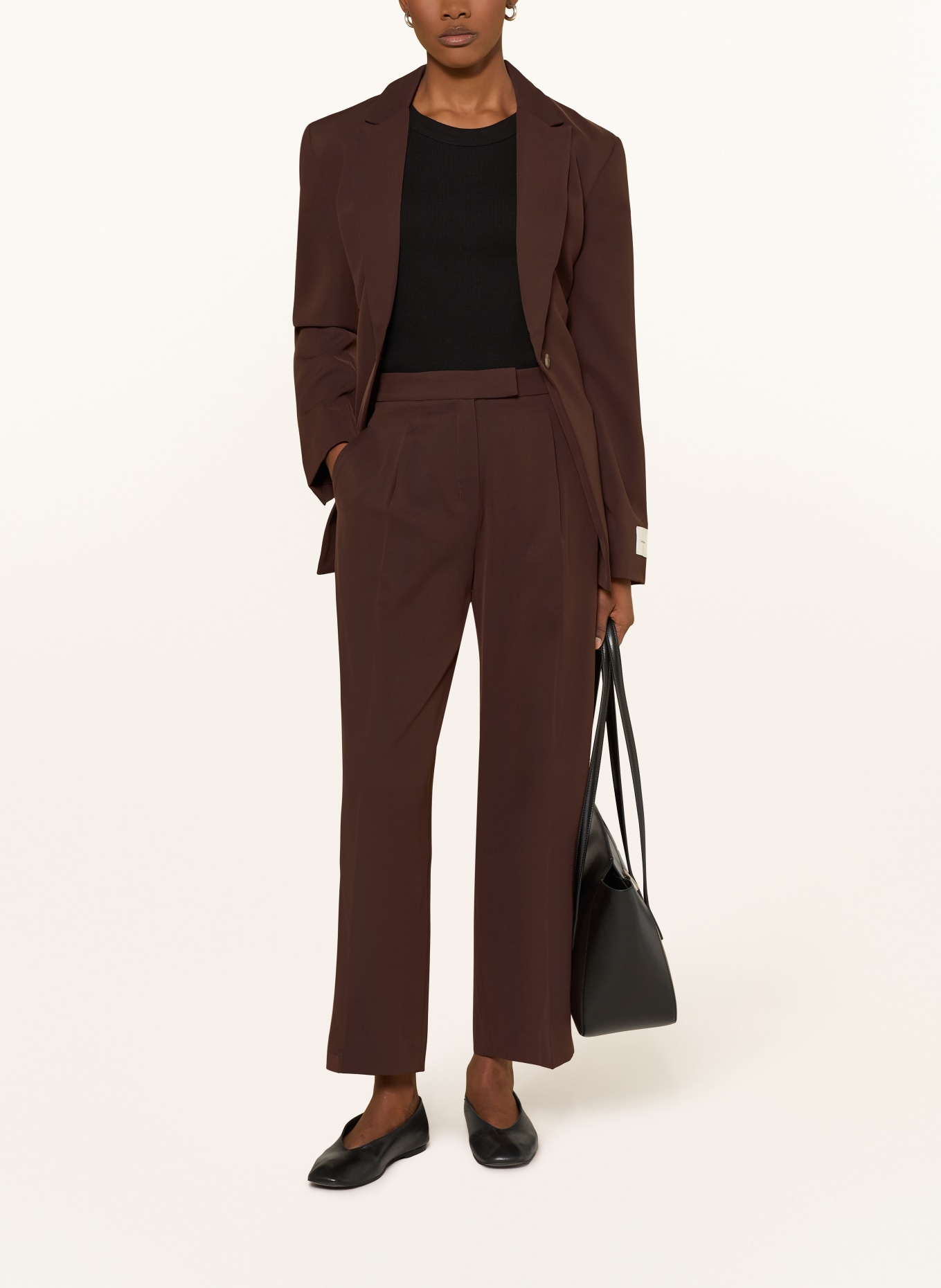 Calvin Klein Marlene kalhoty: TMAVĚ HNĚDÁ