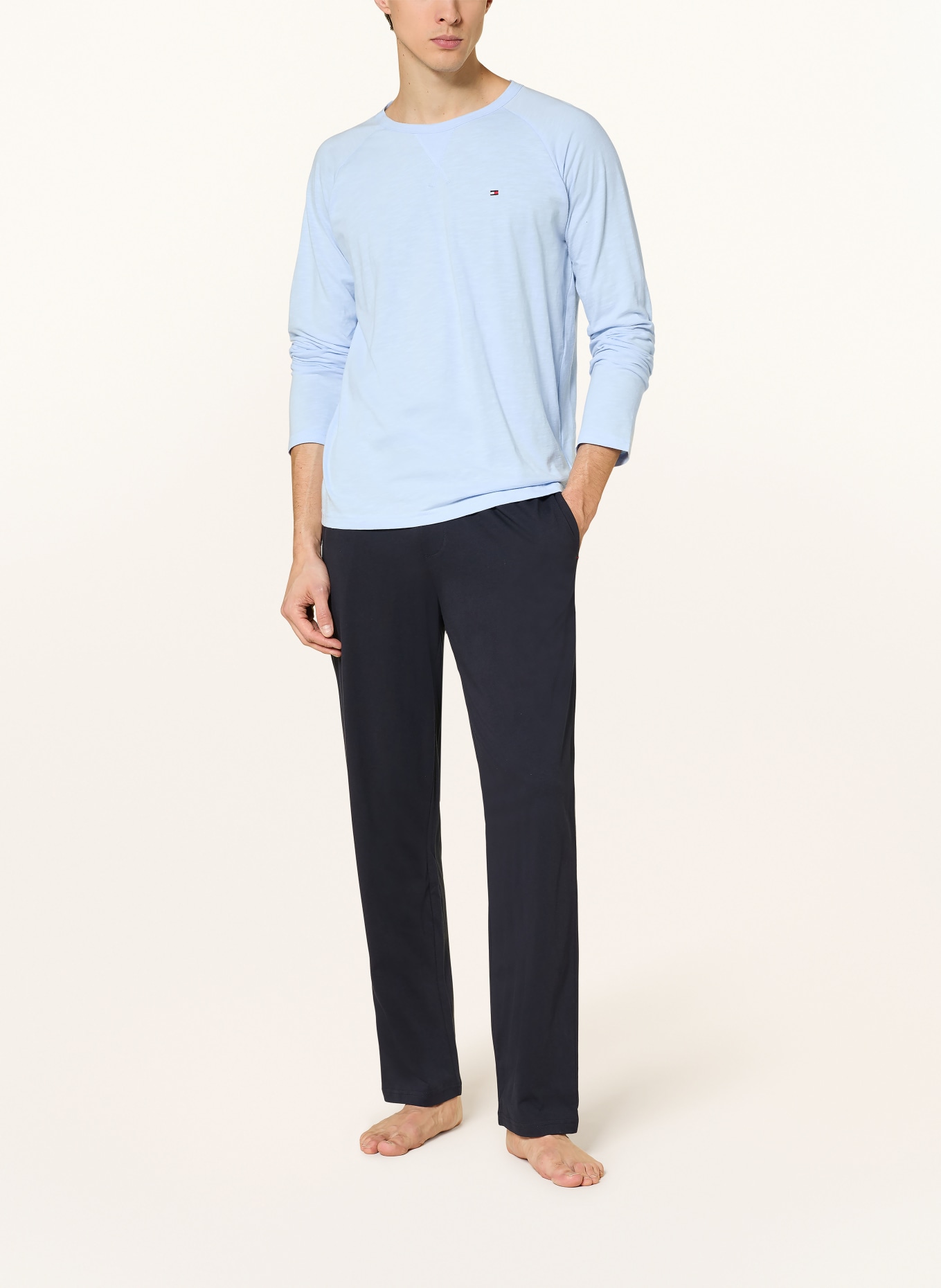 TOMMY HILFIGER noční košile: TMAVĚ MODRÁ