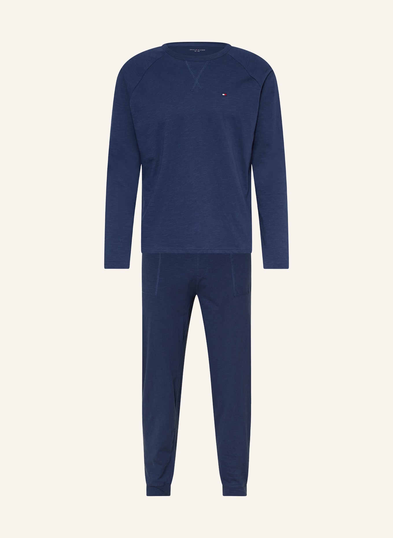 TOMMY HILFIGER piżama: GRANATOWY / BIAŁY