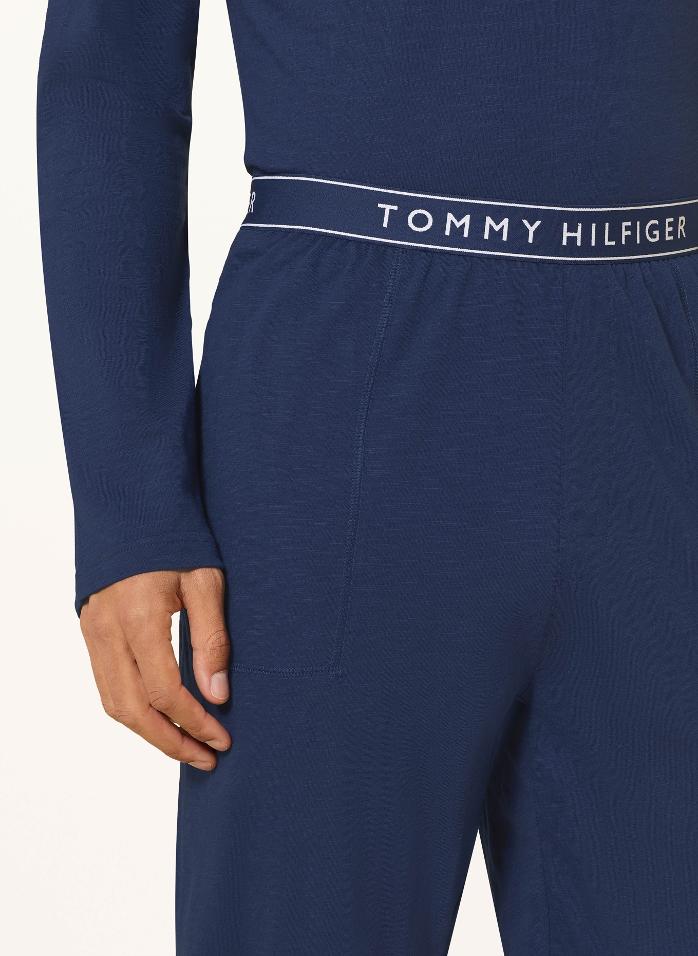 TOMMY HILFIGER piżama: GRANATOWY / BIAŁY