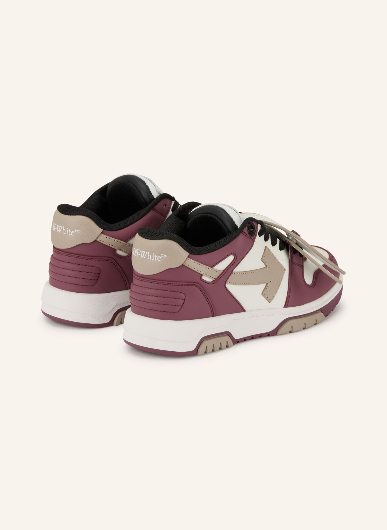 Off-White Sneaker OUT OF OFFICE: ECRU / TAUPE / DARK RED