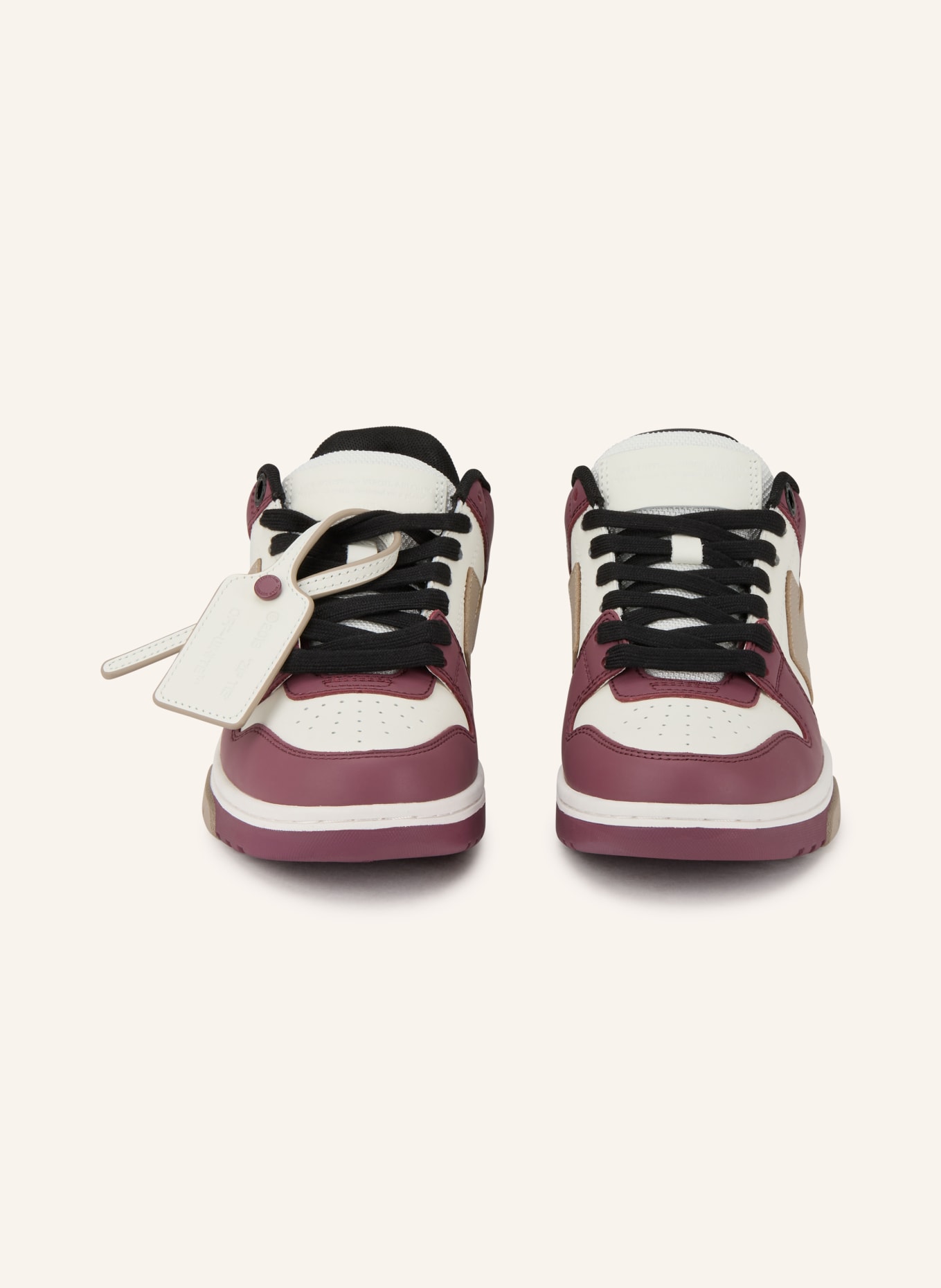 Off-White Sneaker OUT OF OFFICE: ECRU / TAUPE / DARK RED