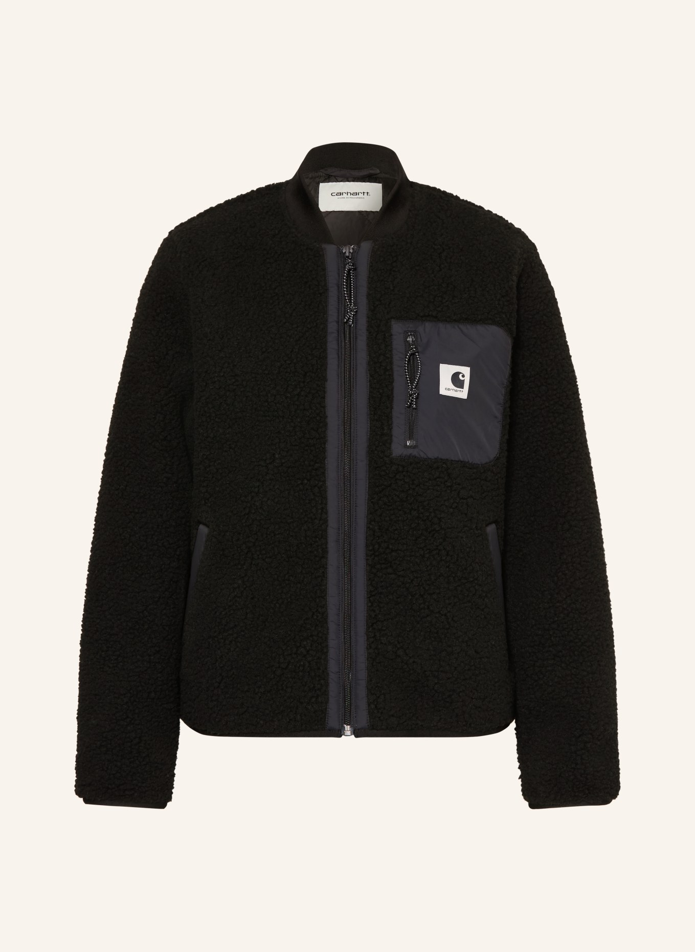 carhartt WIP JANET teddy fur jacket: BLACK