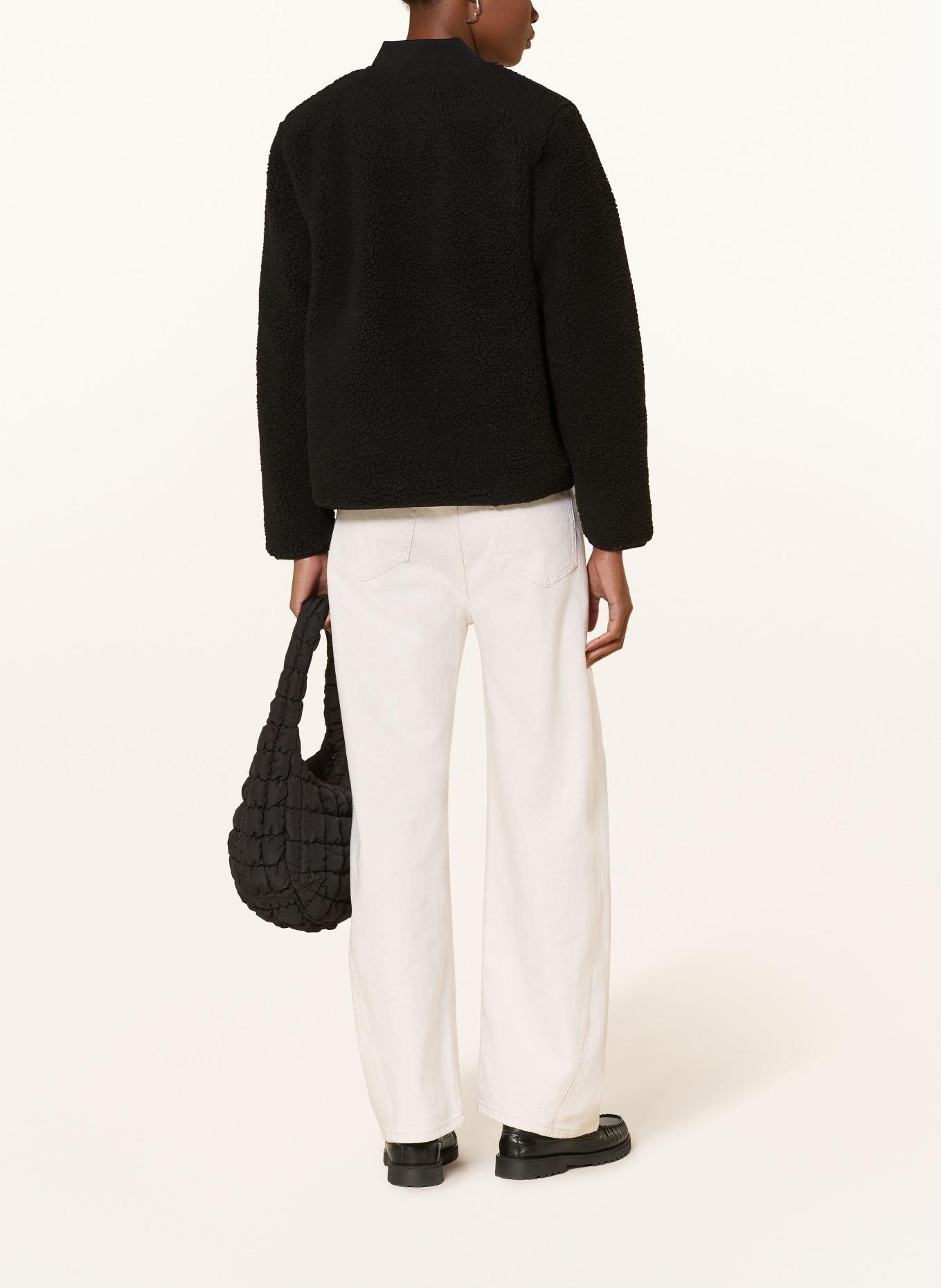 carhartt WIP JANET teddy fur jacket: BLACK