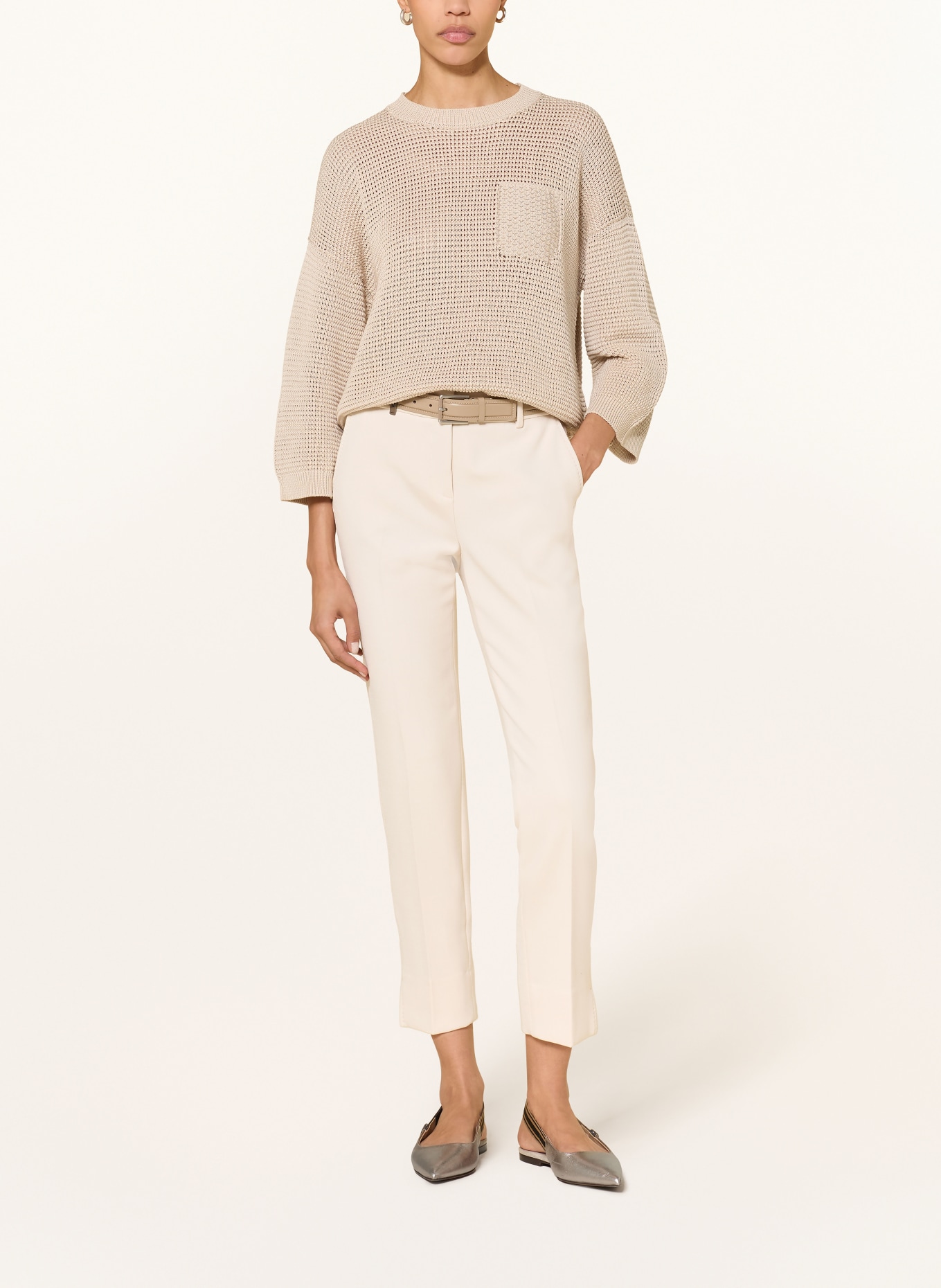 PESERICO Spodnie 7/8: BEŻOWY