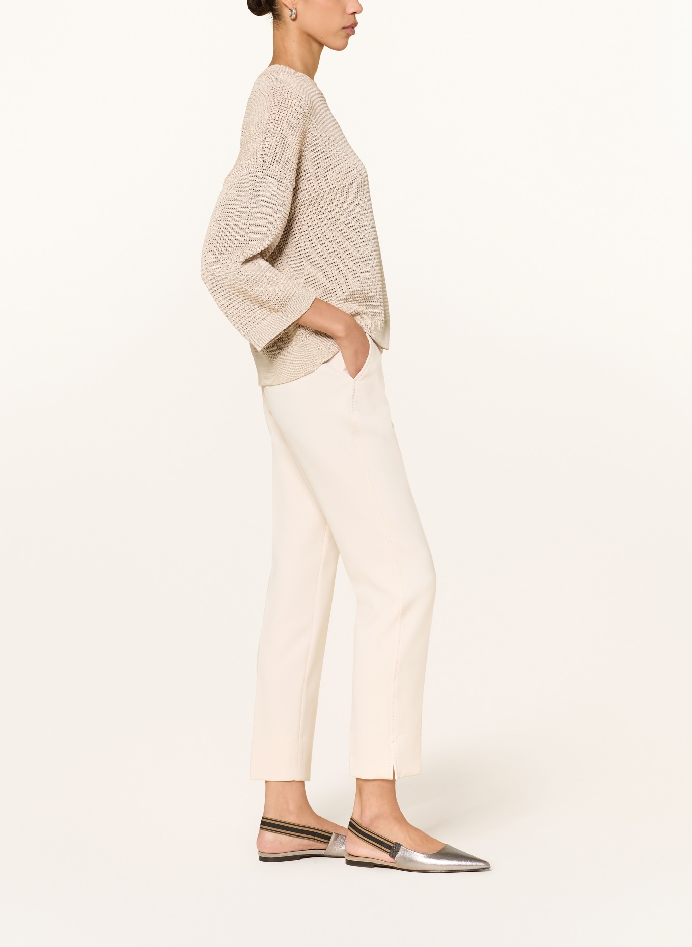 PESERICO Spodnie 7/8: BEŻOWY