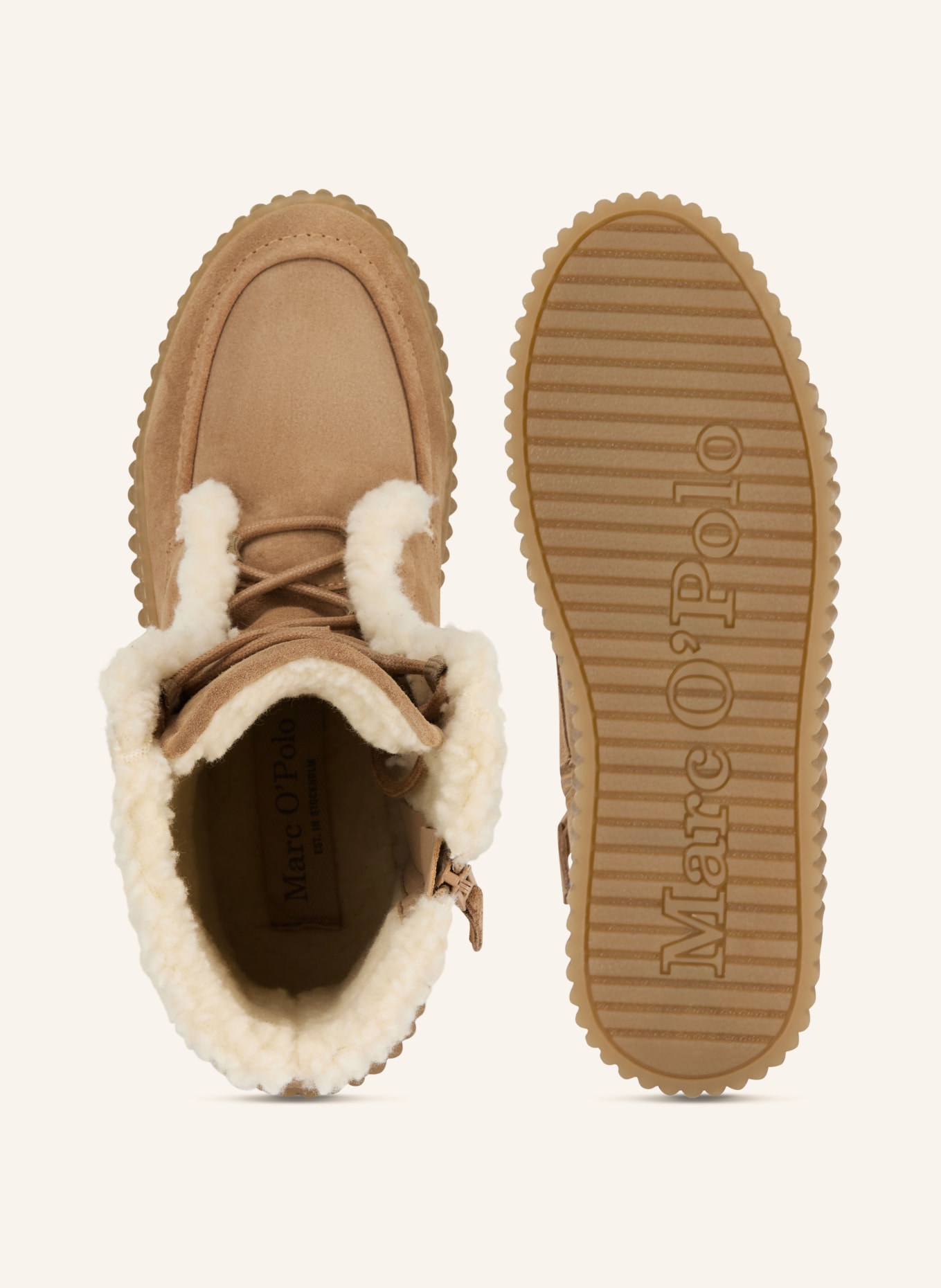 Marc O'Polo Buty typu plateau: CAMELOWY / KREMOWY