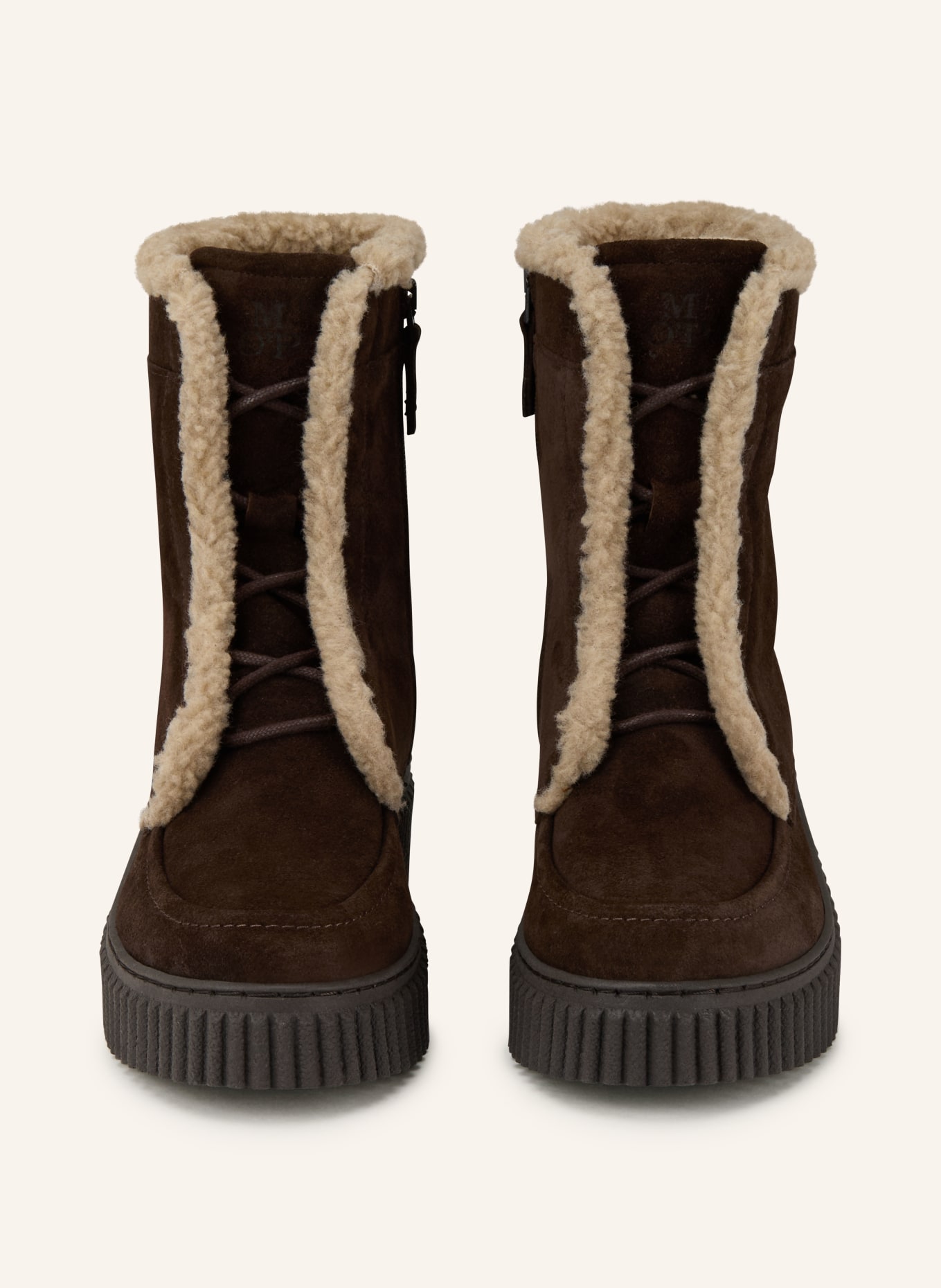 Marc O'Polo Buty typu plateau: CIEMNOBRĄZOWY / BEŻOWY