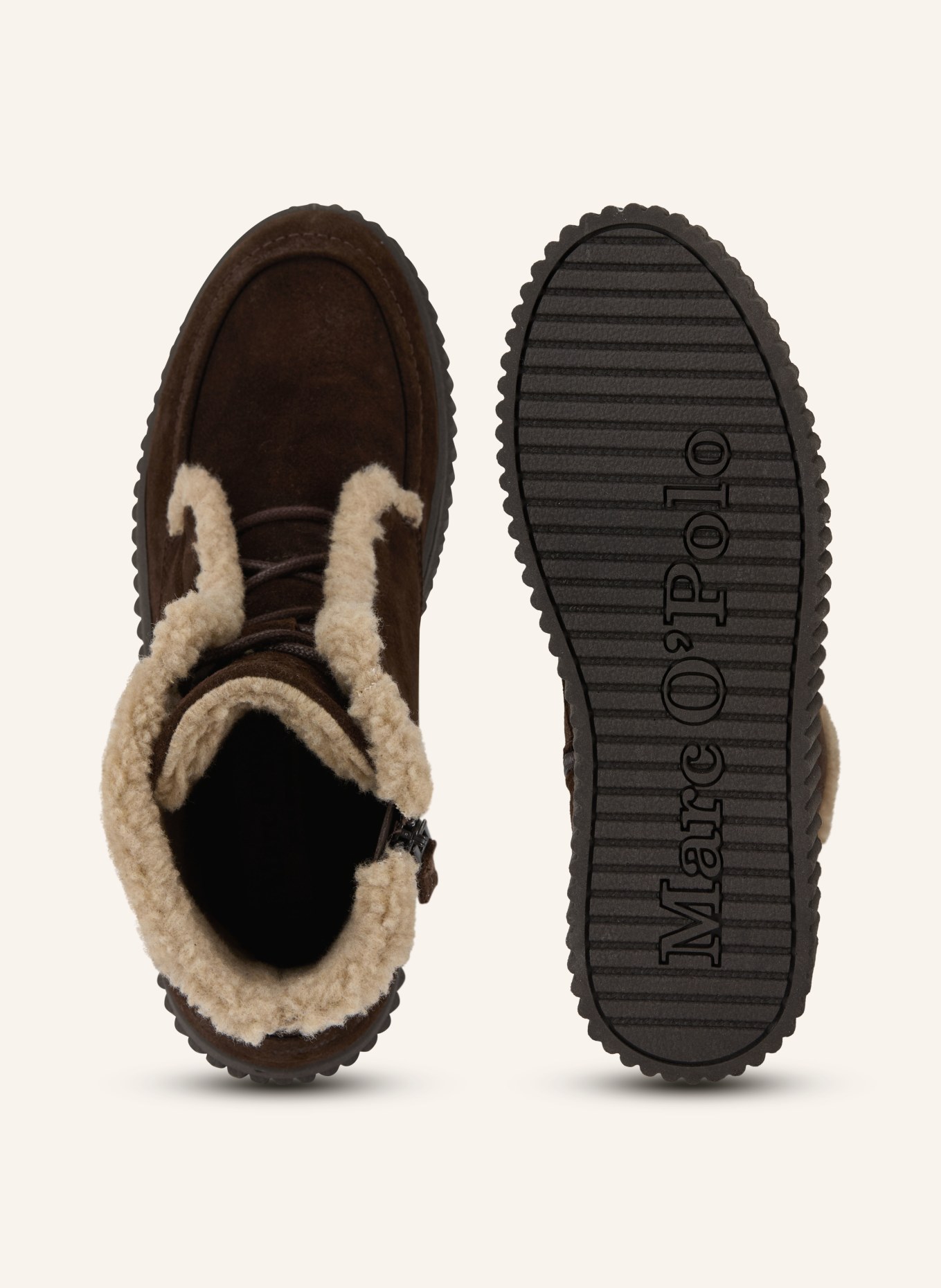 Marc O'Polo Buty typu plateau: CIEMNOBRĄZOWY / BEŻOWY