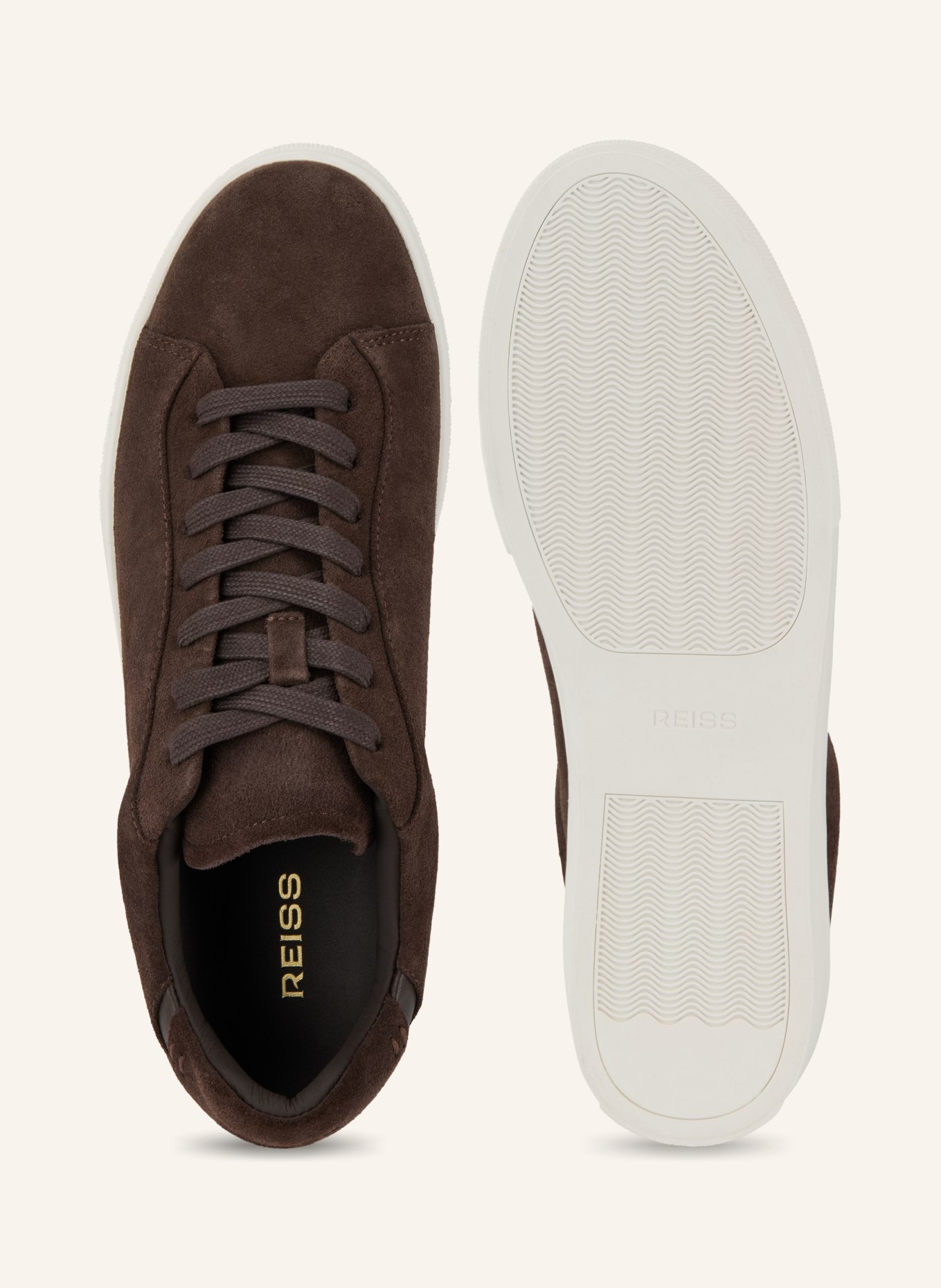 REISS FRANCESCA sneaker: DARK BROWN
