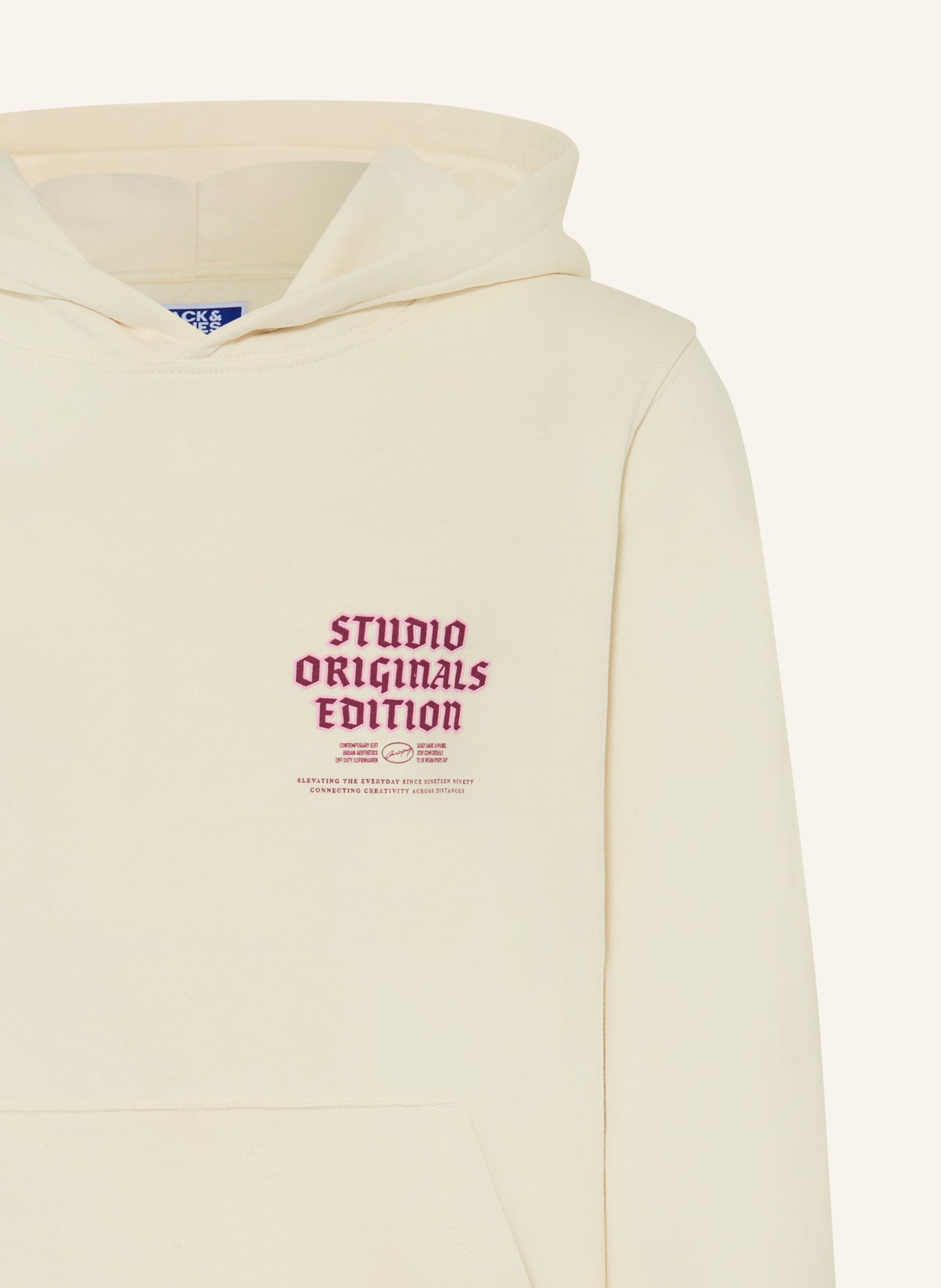 JACK&JONES hoodie: ECRU