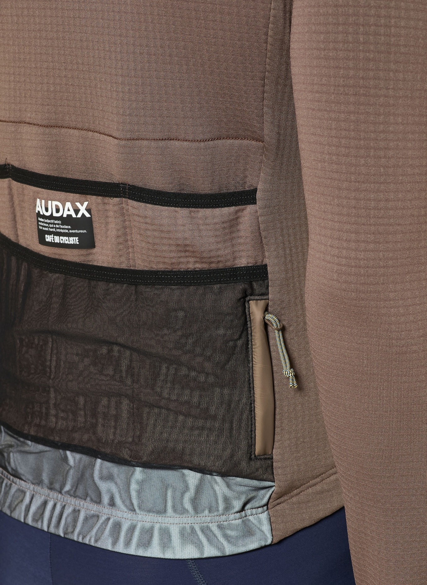 CAFÉ DU CYCLISTE Maillot cycliste thermique LORENNE: TAUPE