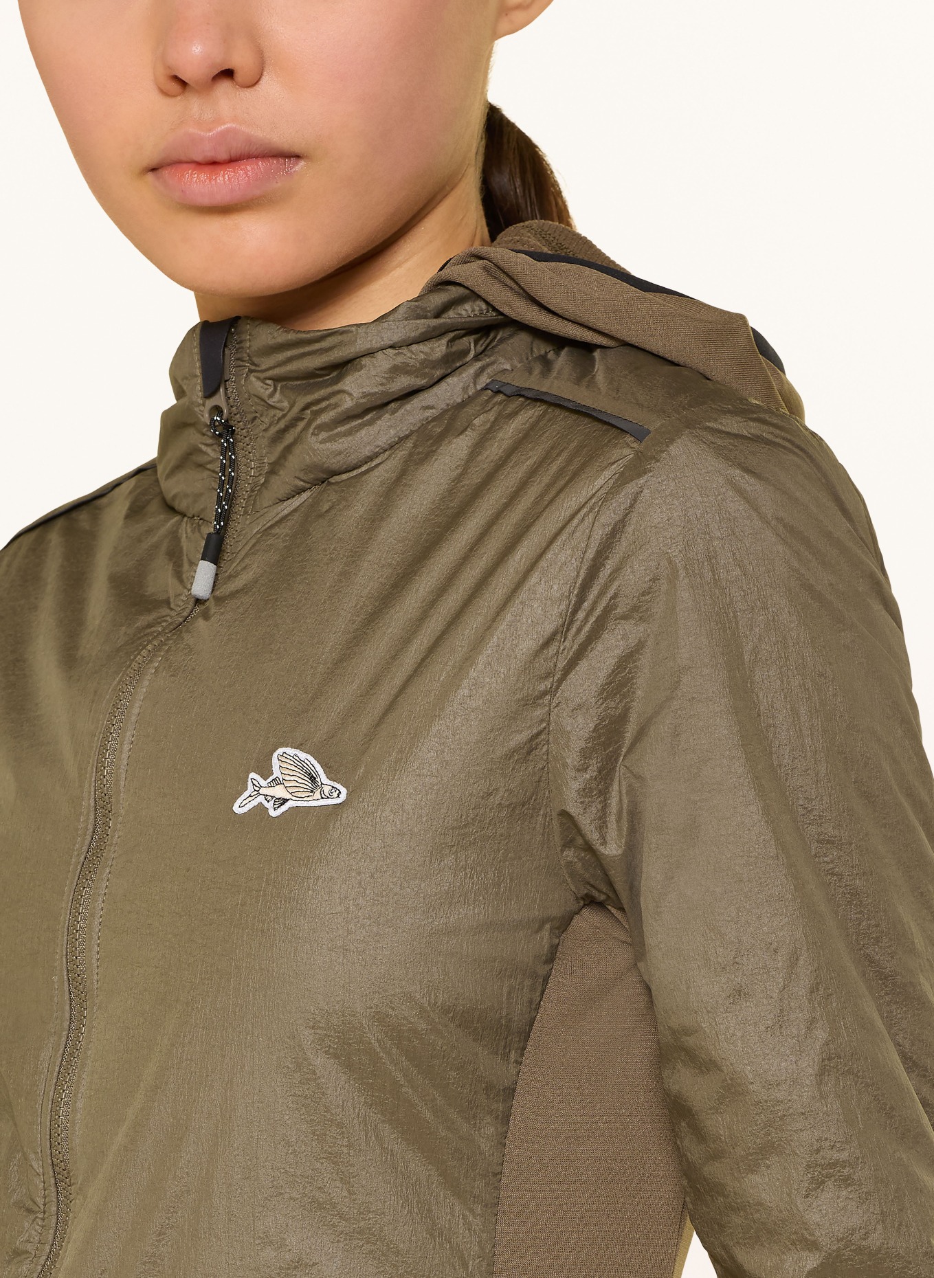 CAFÉ DU CYCLISTE Cyklistická bunda LISE: KHAKI