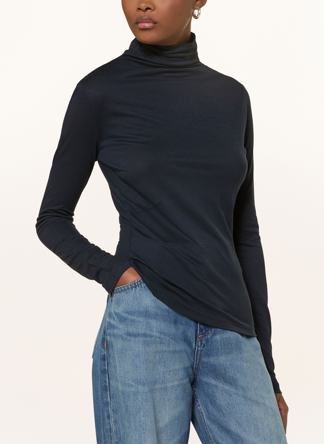 BOSS Longsleeve ELAVU: DUNKELBLAU