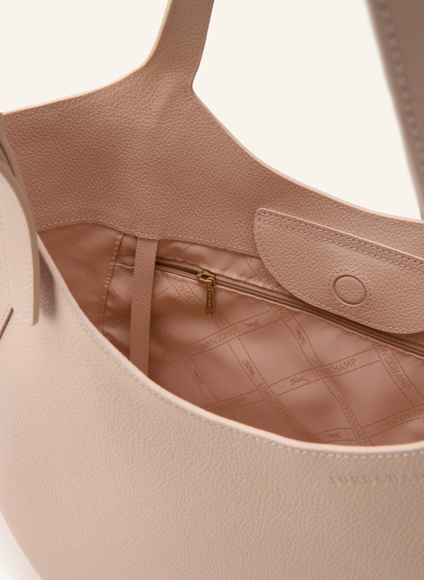 LONGCHAMP Beuteltasche LE FOULONNÉ XL: CREME