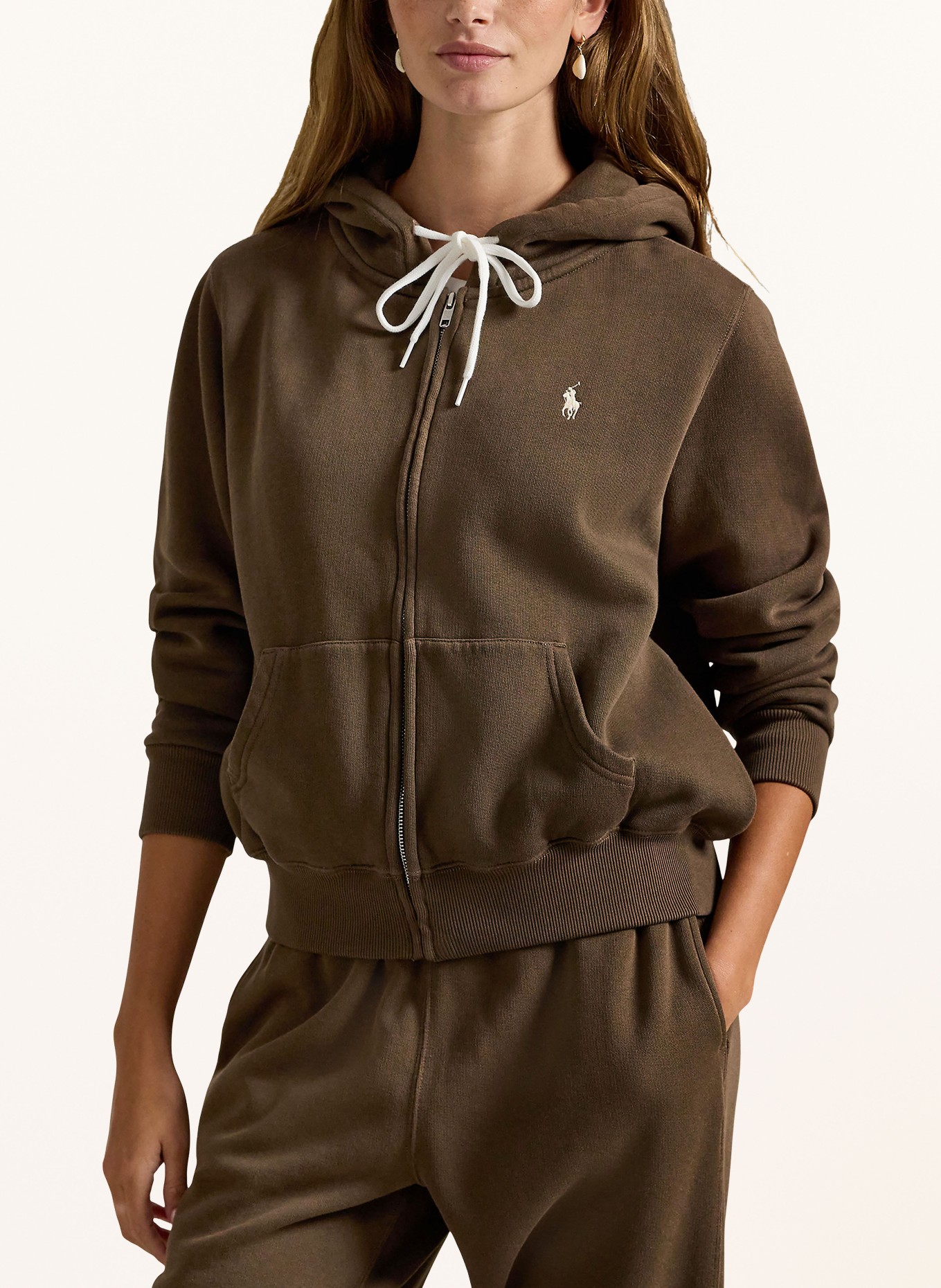 POLO RALPH LAUREN Sweat jacket: DARK BROWN