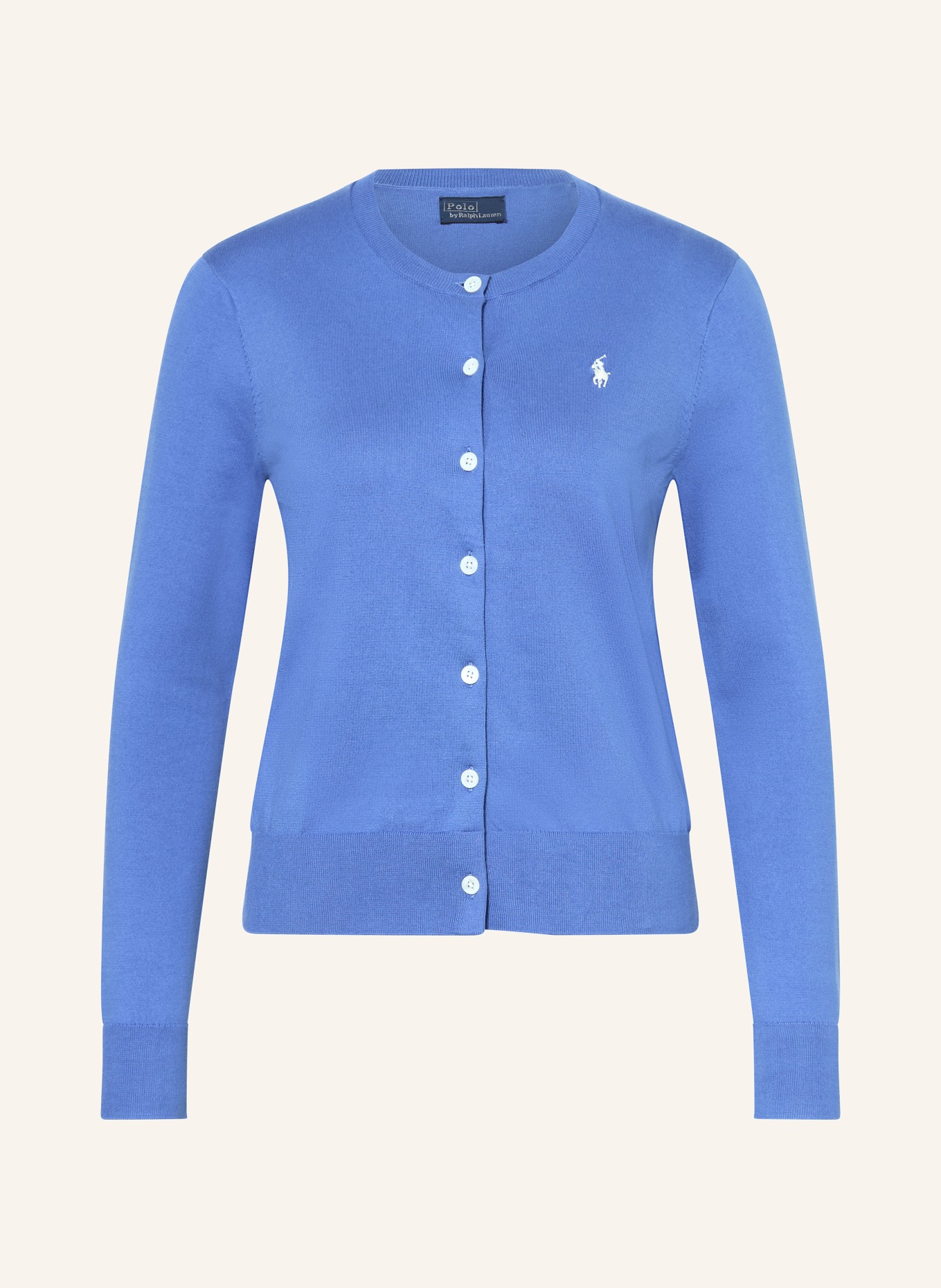 POLO RALPH LAUREN Strickjacke: BLAU / CREME