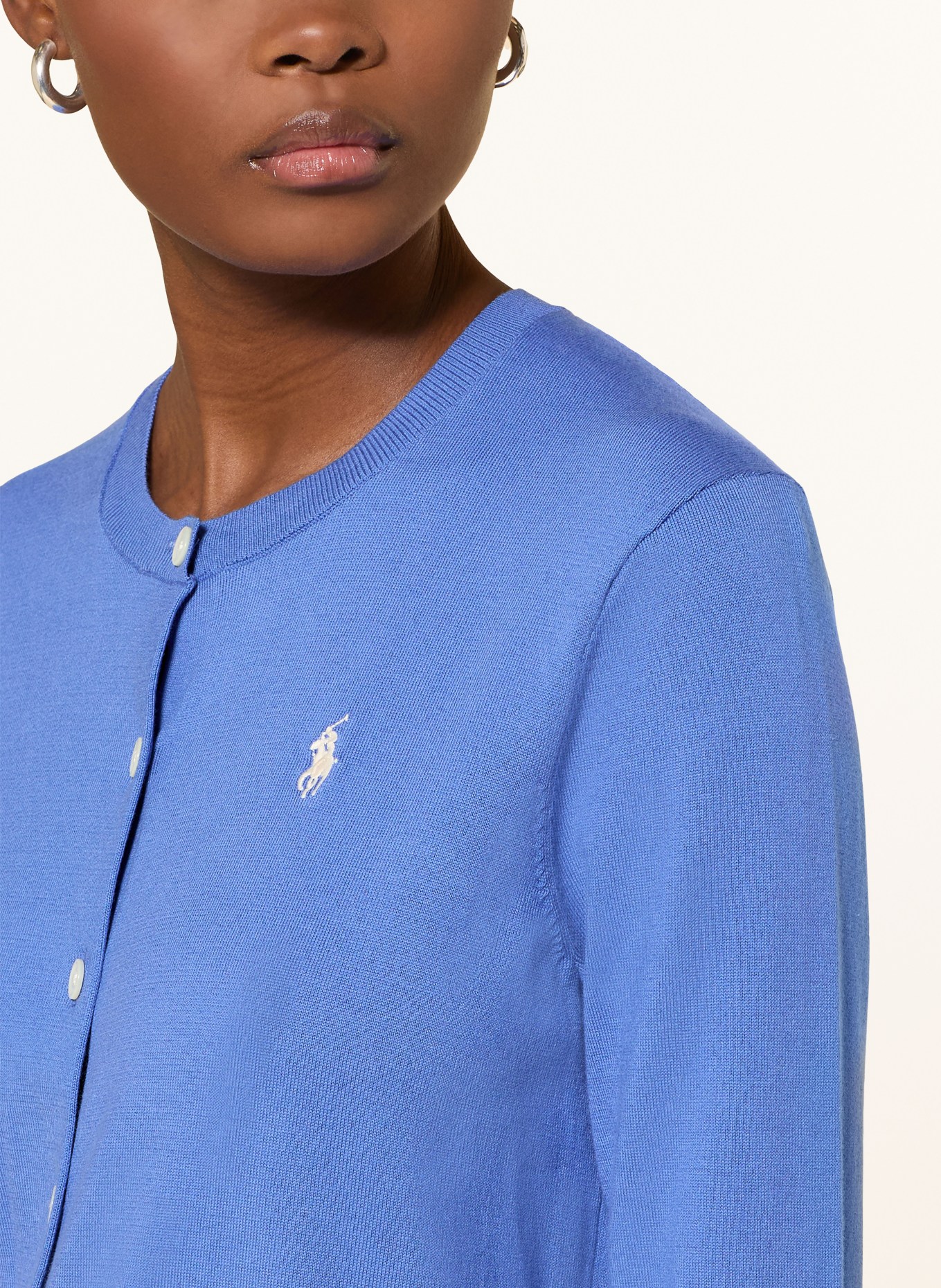 POLO RALPH LAUREN Strickjacke: BLAU / CREME