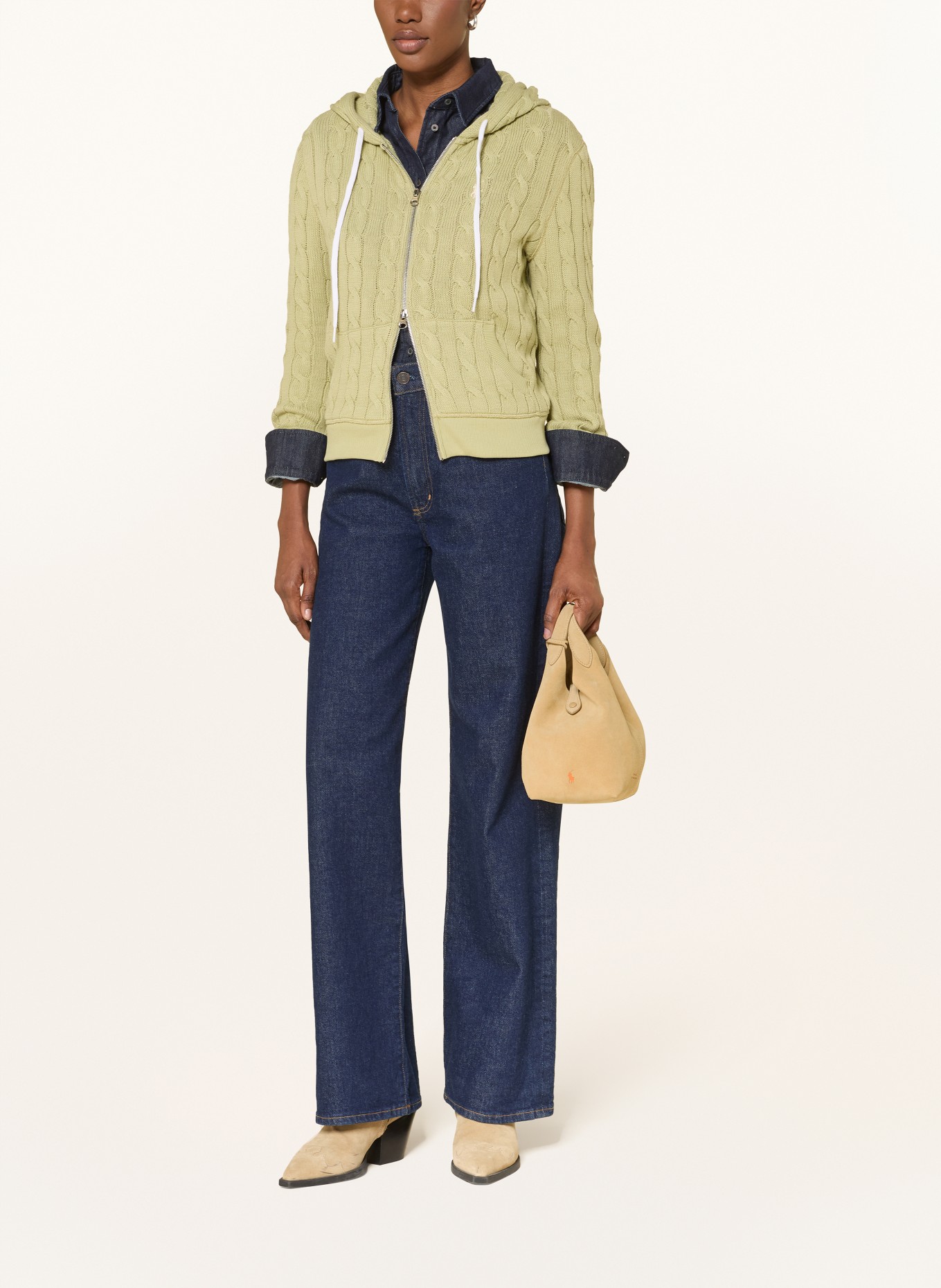 POLO RALPH LAUREN Umhängetasche SMALL: BEIGE