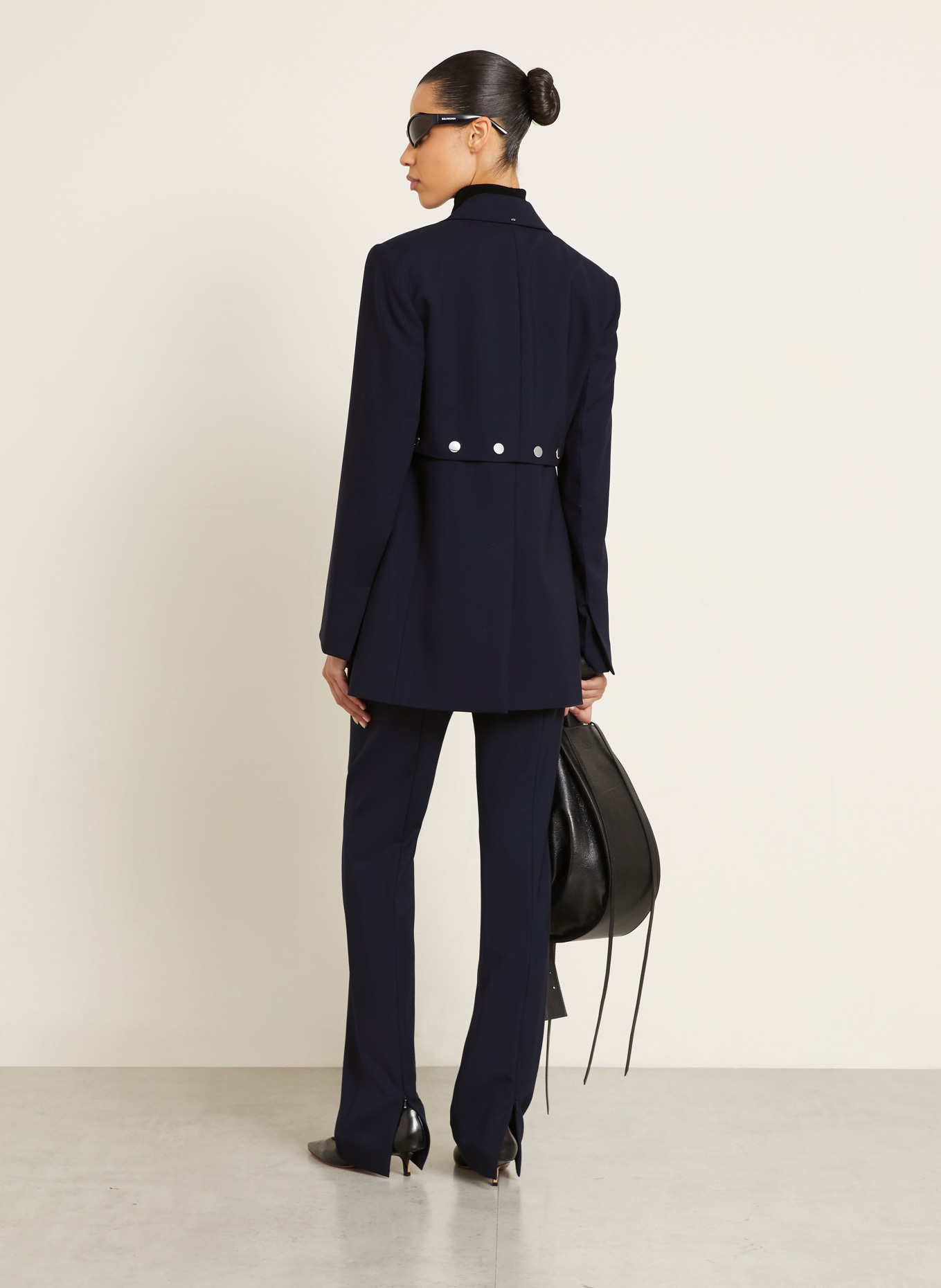 SPORTMAX Long blazer EDITORE: BLACK