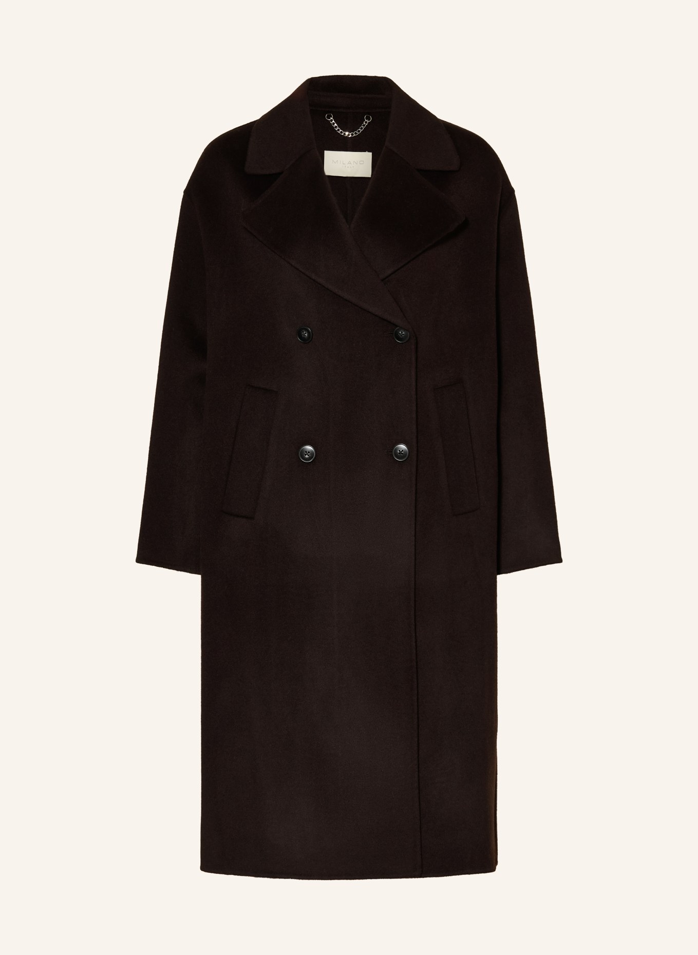 MILANO ITALY Wool coat: BLACK