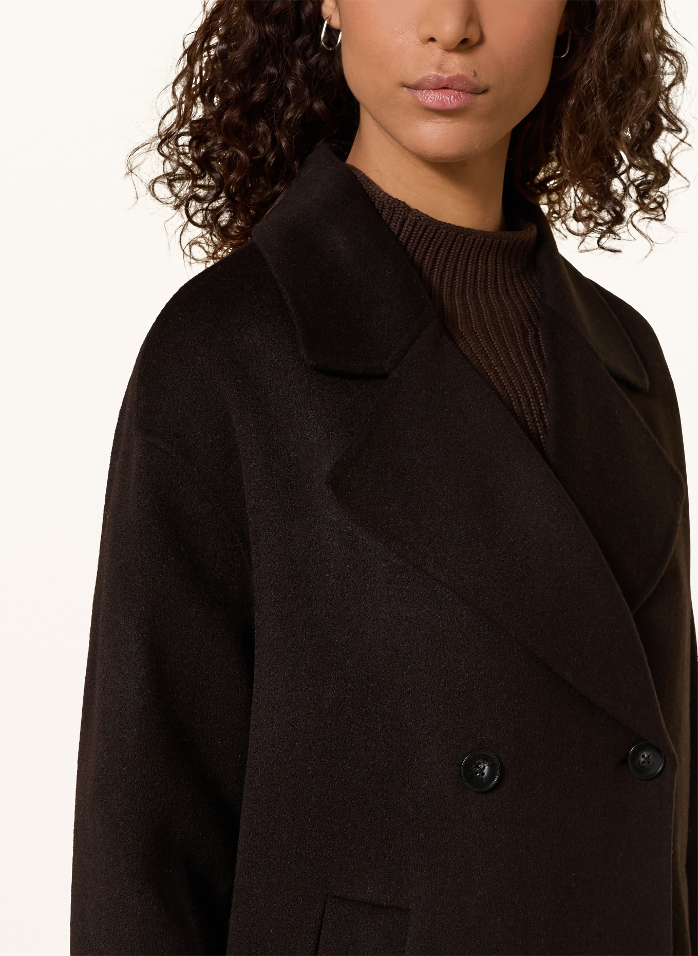 MILANO ITALY Wool coat: BLACK